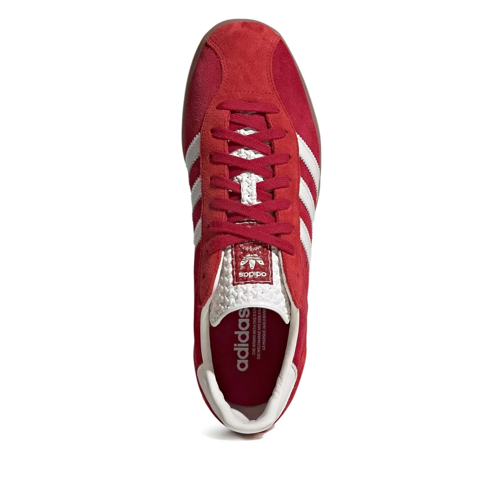 Adidas o1mle0426 Gazelle Indoor Low-Top Sneakers in Red/White Size US 13 / EU 46 - 2 Thumbnail