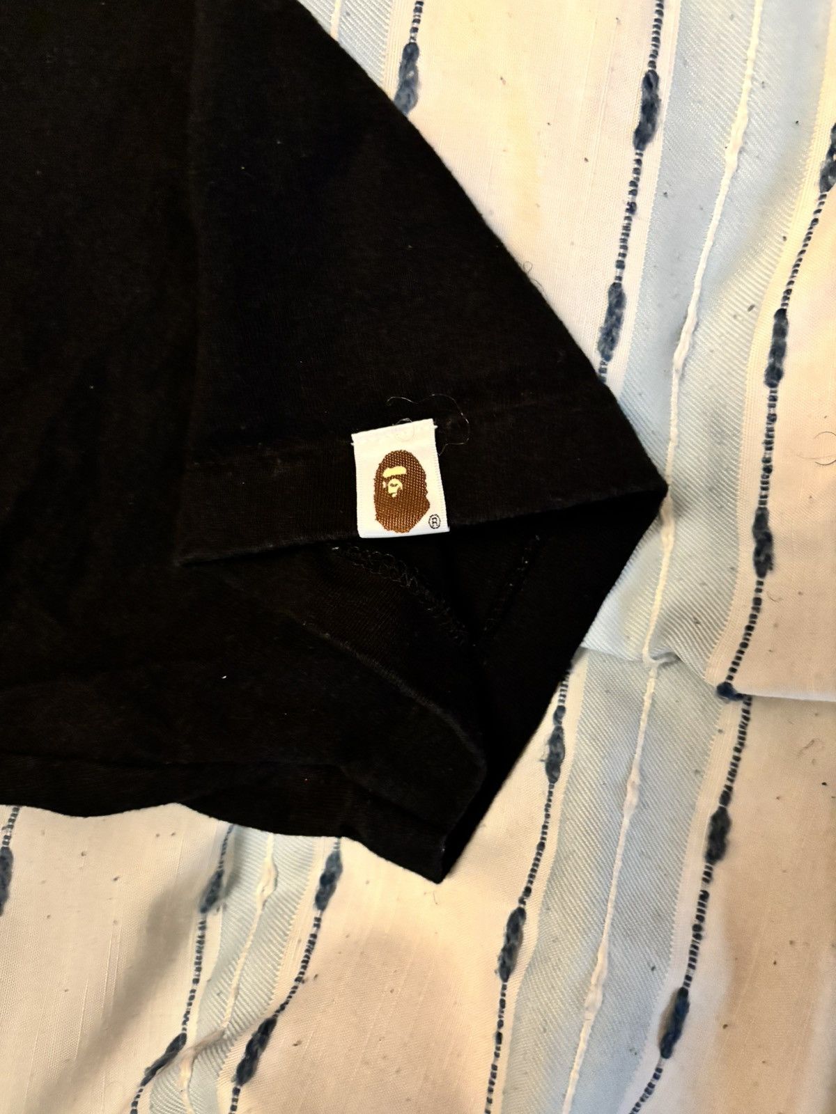 Bape BAPE embroidery style souvenir logo black tee Size US M / EU 48-50 / 2 - 4 Thumbnail