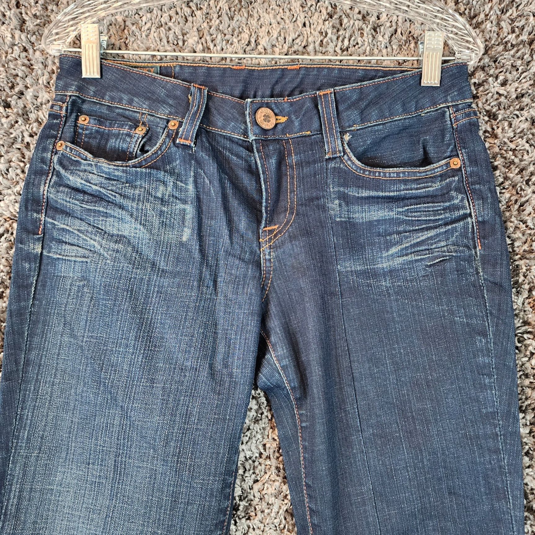 Lucky Brand LUCKY BRAND Womens Straight Dark Wash Blue Jeans Size 8 Regular Size 30" / US 8 / IT 44 - 2 Thumbnail
