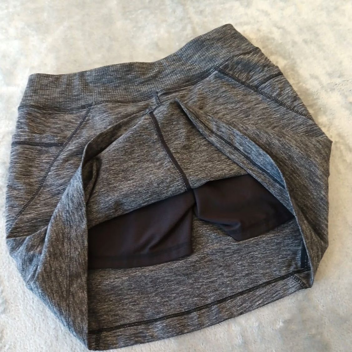 Athleta Athleta Skort Small Gray Heather Pockets Drawstring Short Women S Size 28" / US 6 / IT 42 - 6 Thumbnail