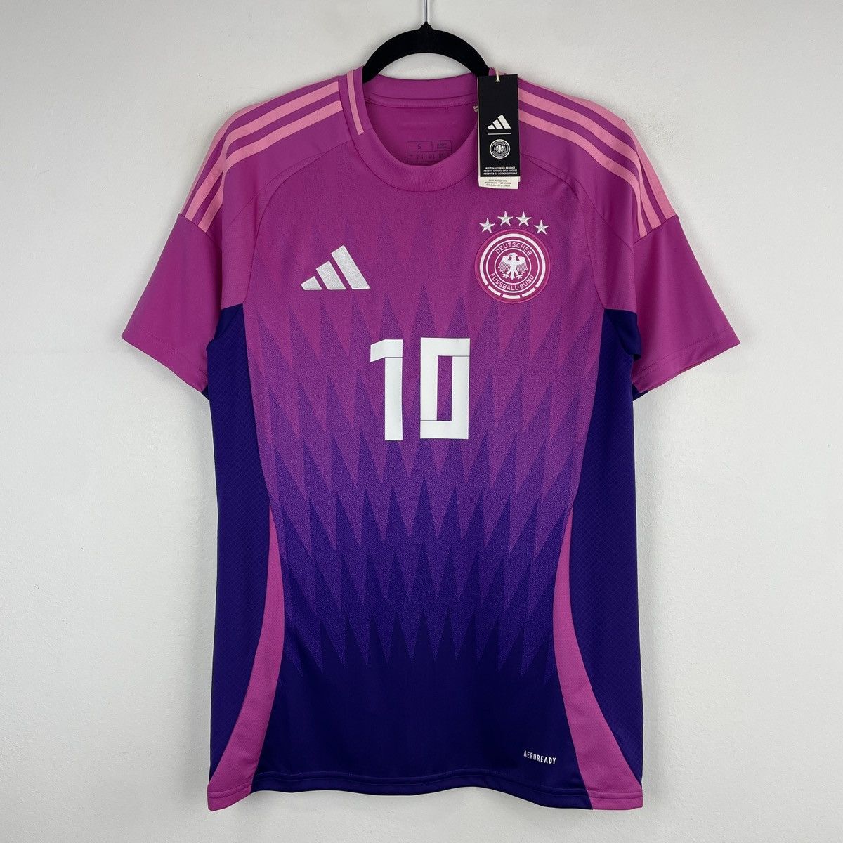 Adidas Germany Jamal Musiala Away Jersey Adidas Pink 2024/2025 sz S Size US S / EU 44-46 / 1 - 2 Thumbnail
