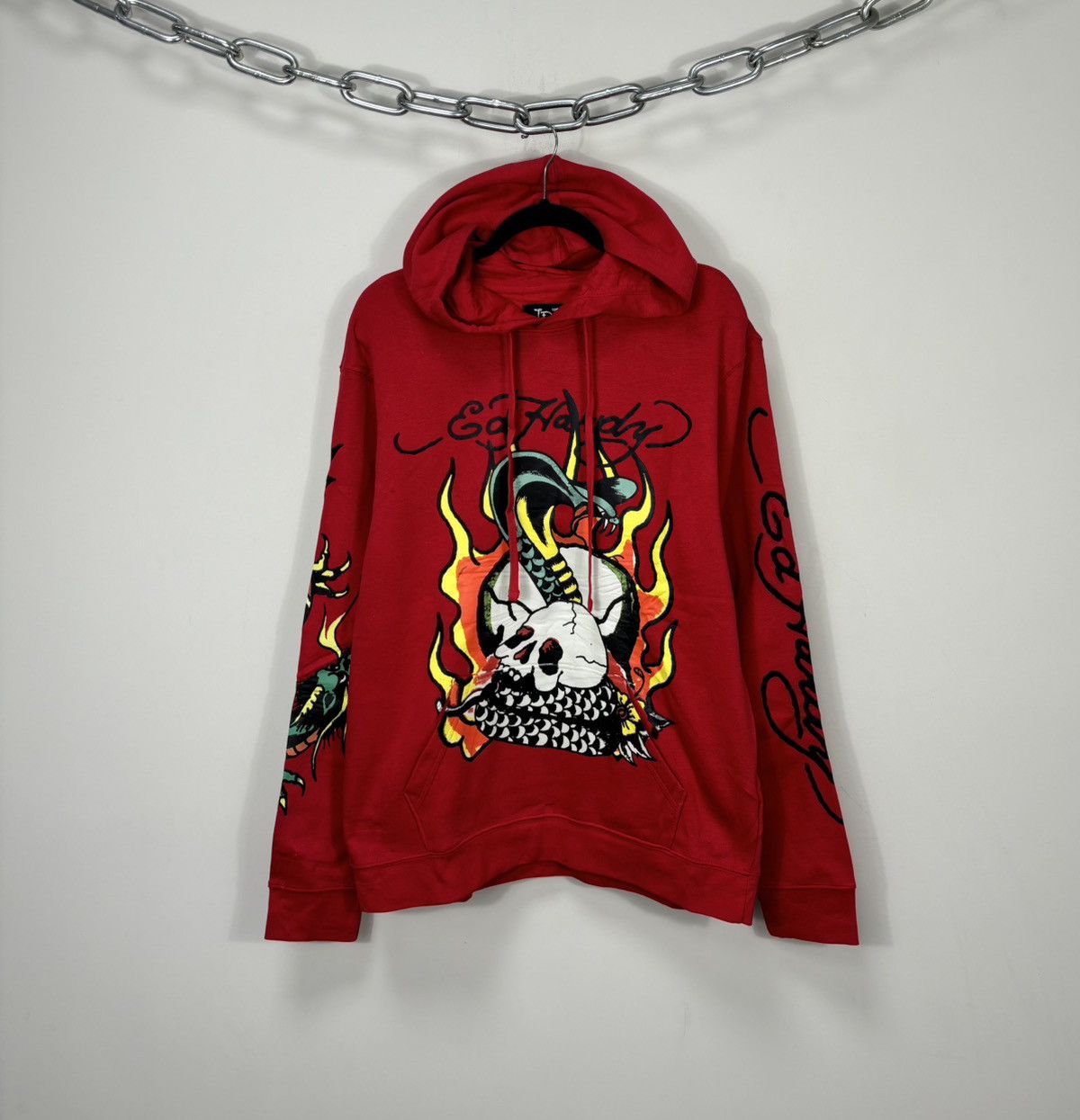 Christian Audigier Ed Hardy Christian Audigier Skull Fire Logo Y2K Hype Hoodie Size US M / EU 48-50 / 2 - 1 Thumbnail