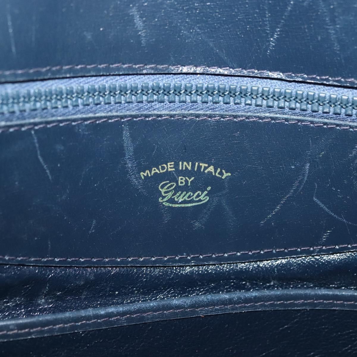Gucci GUCCI Shoulder Bag Suede Navy Gold Size ONE SIZE - 17 Thumbnail