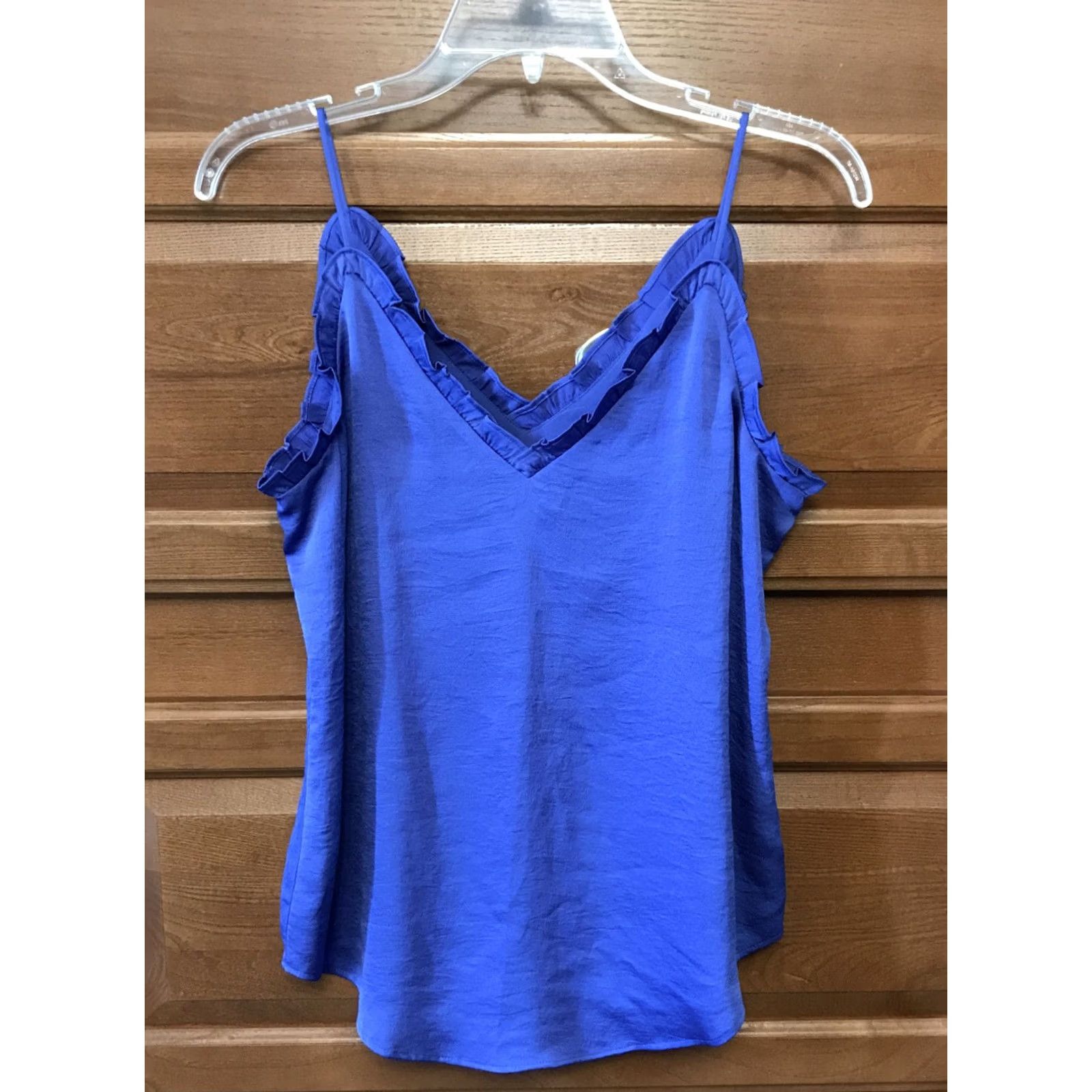 Express Express Camisole Tank Top Women Sleeveless Spaghetti Strap Lace Lined Blue XS/S Size S / US 4 / IT 40 - 2 Thumbnail