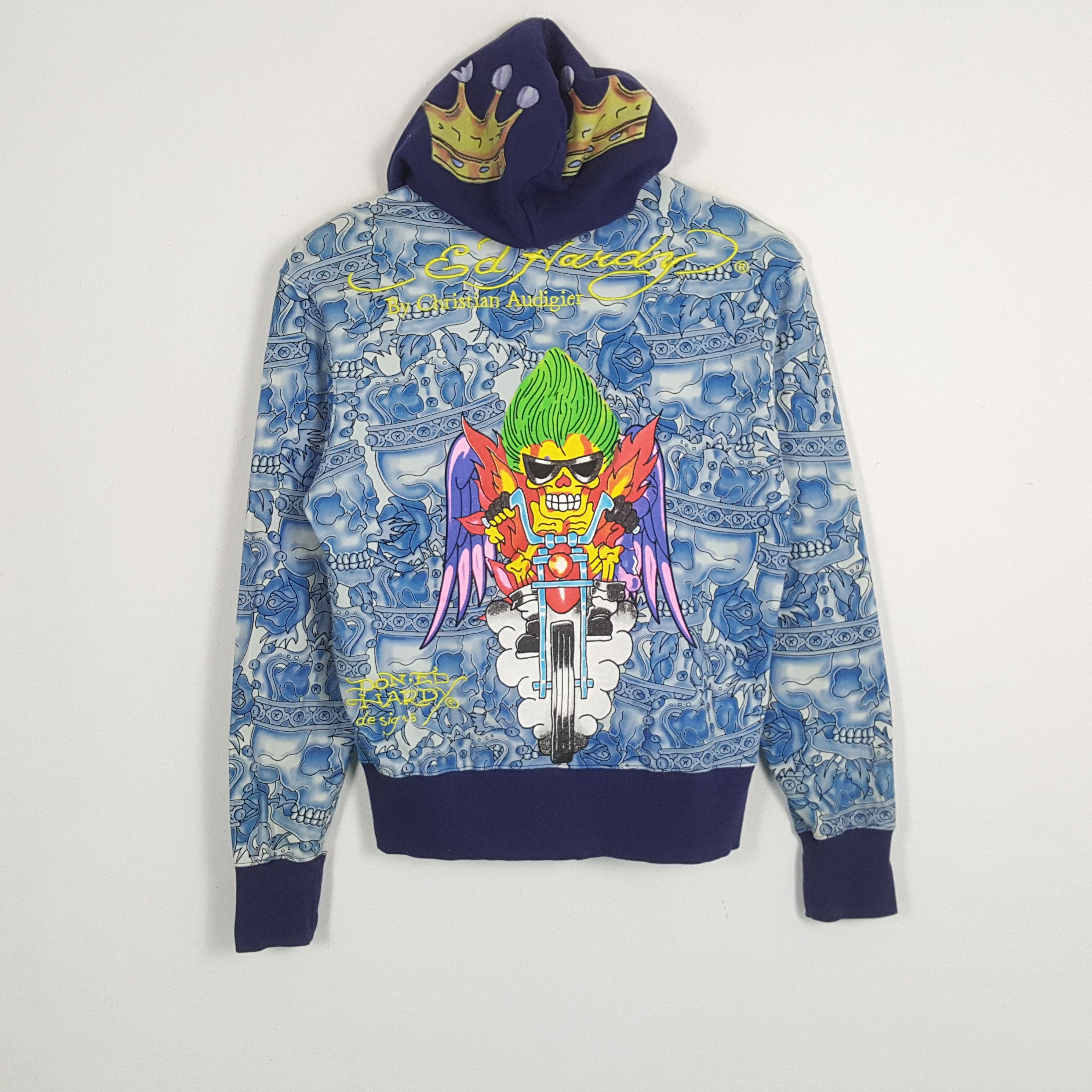 Christian Audigier × Ed Hardy × Vintage Vintage ED HARDY by CHRISTIAN AUDIGIER Designer Hoodies Size US L / EU 52-54 / 3 - 1 Thumbnail