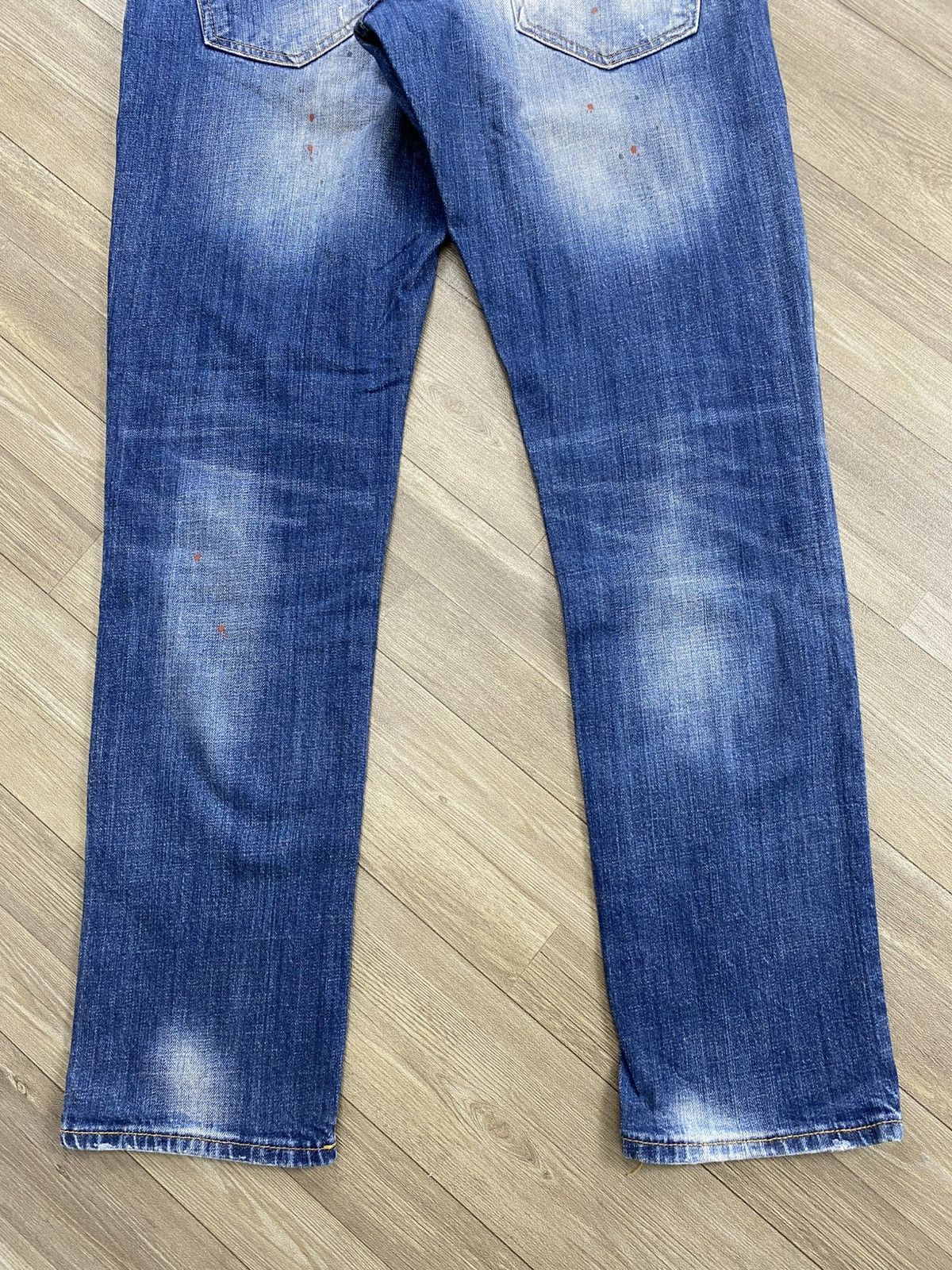 Dsquared2 2000s Dsquared2 Busted Distressed Patch Y2K Hype Faded Jeans Size US 31 - 15 Thumbnail