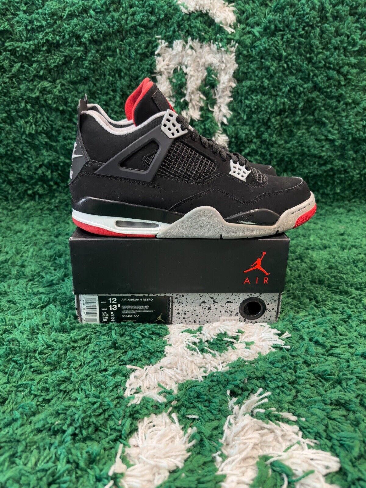 Jordan Brand Jordan 4 Retro Bred Size 12 Size US 12 / EU 45 - 3 Thumbnail