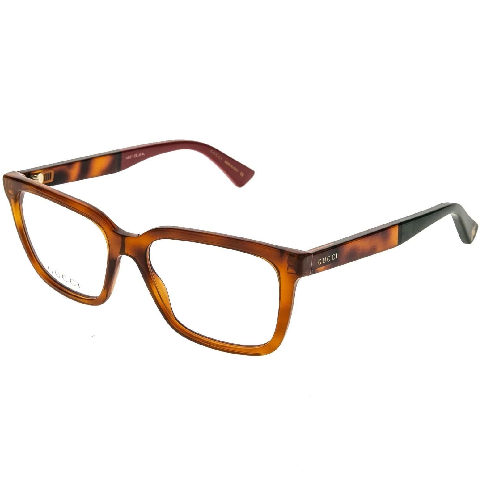 Gucci GUCCI GG0160O 0160 Tortoise Red Green Eyeglasses Optical 004 Size ONE SIZE - 9 Thumbnail