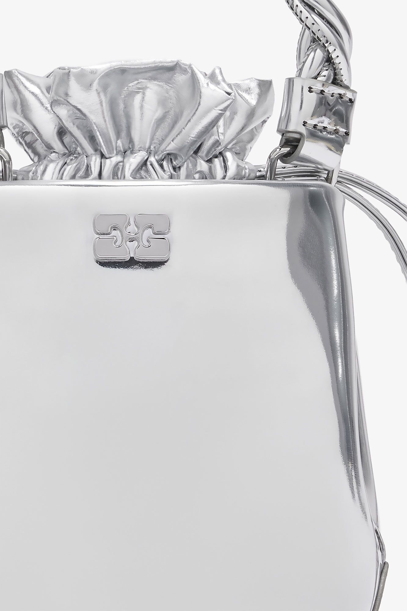 Ganni os11x0326 Size: OS / Mini Bou Bucket Bag in Silver Size ONE SIZE - 3 Thumbnail