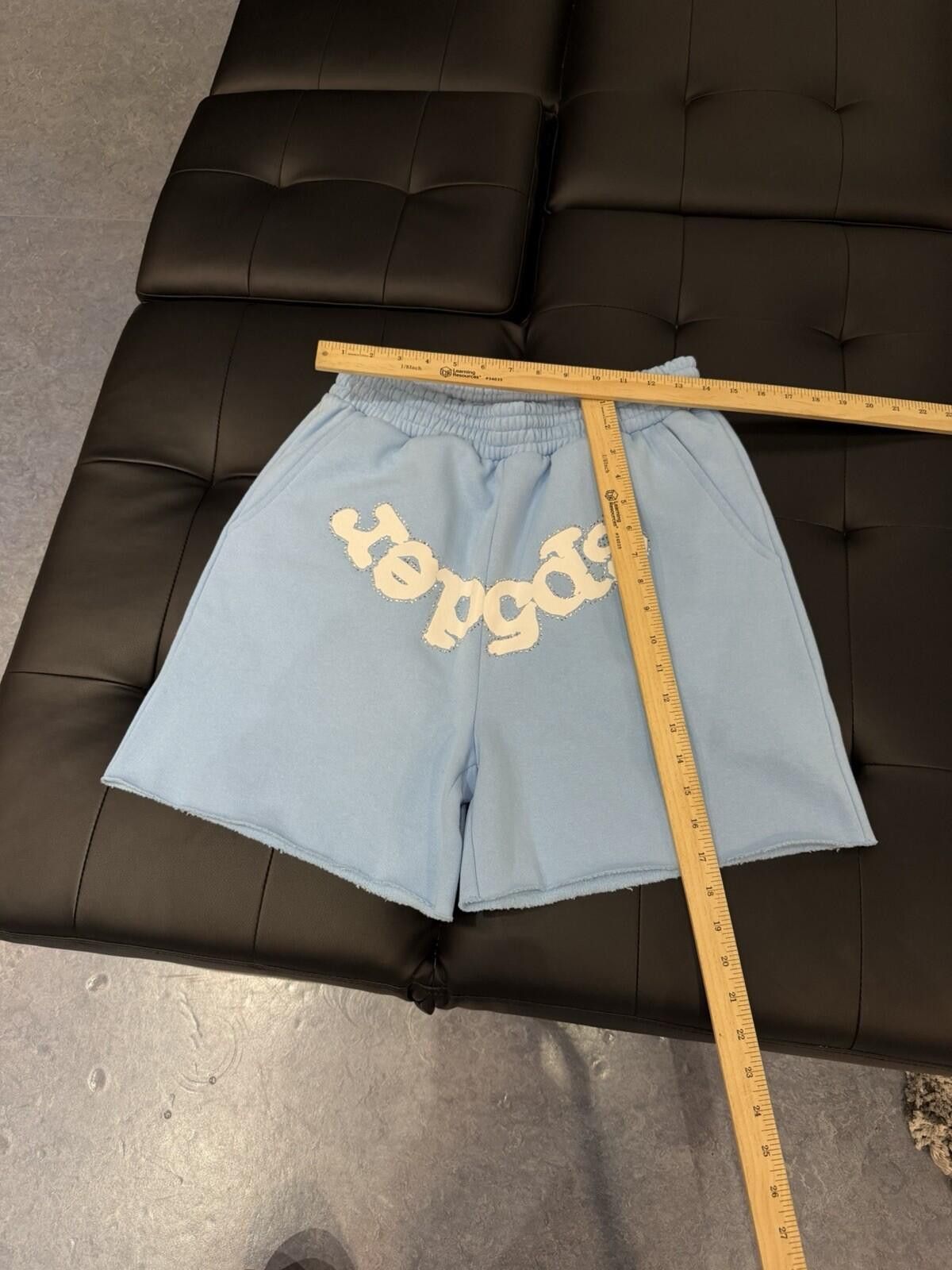 Sp5der Spider Worldwide Sp5der Sweat Shorts Blue VVS Size (Small) Size US 30 / EU 46 - 8 Thumbnail