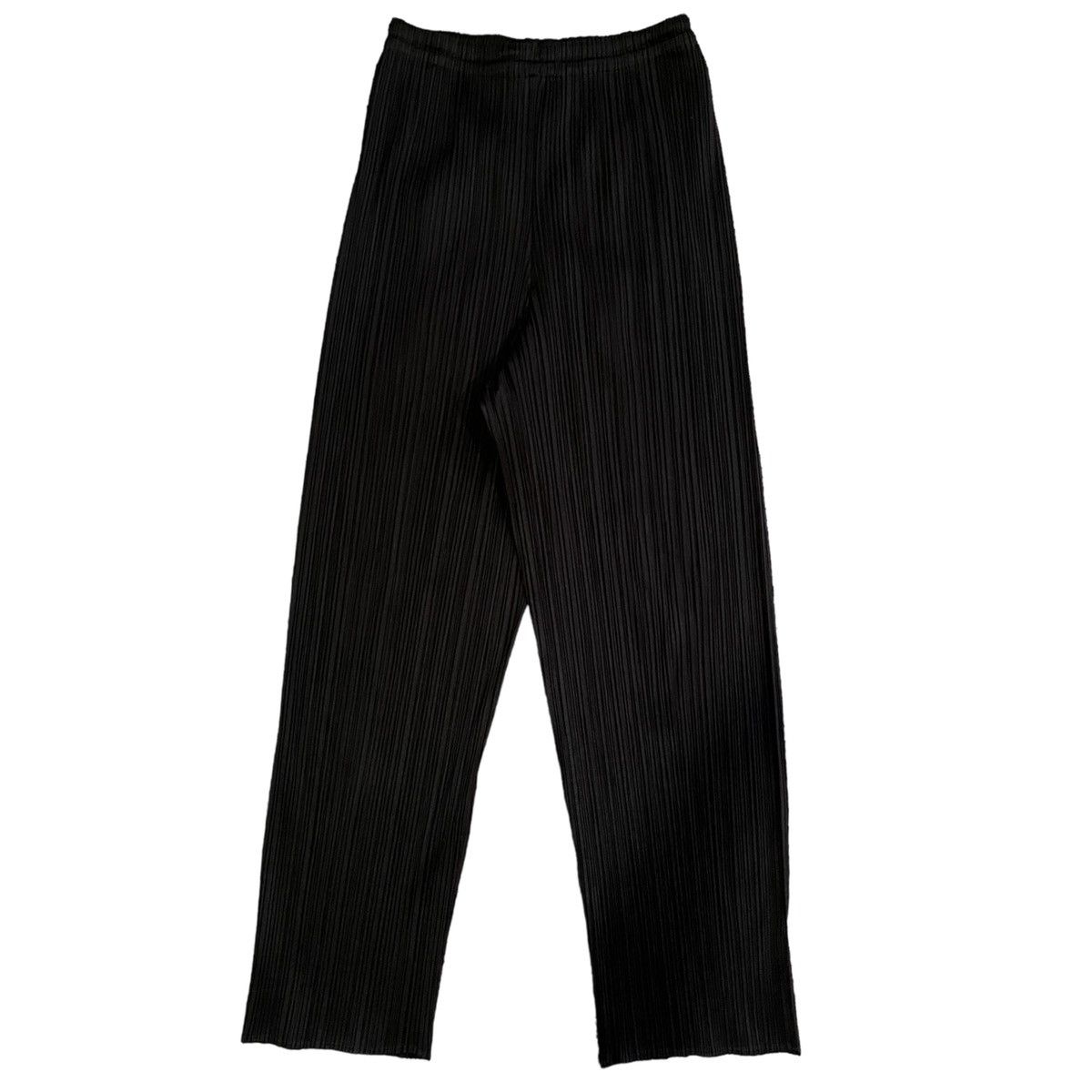 image of Vintage Pleats Please Issey Miyake Pleated Straight Trousers in Black, Women's (Size 30)