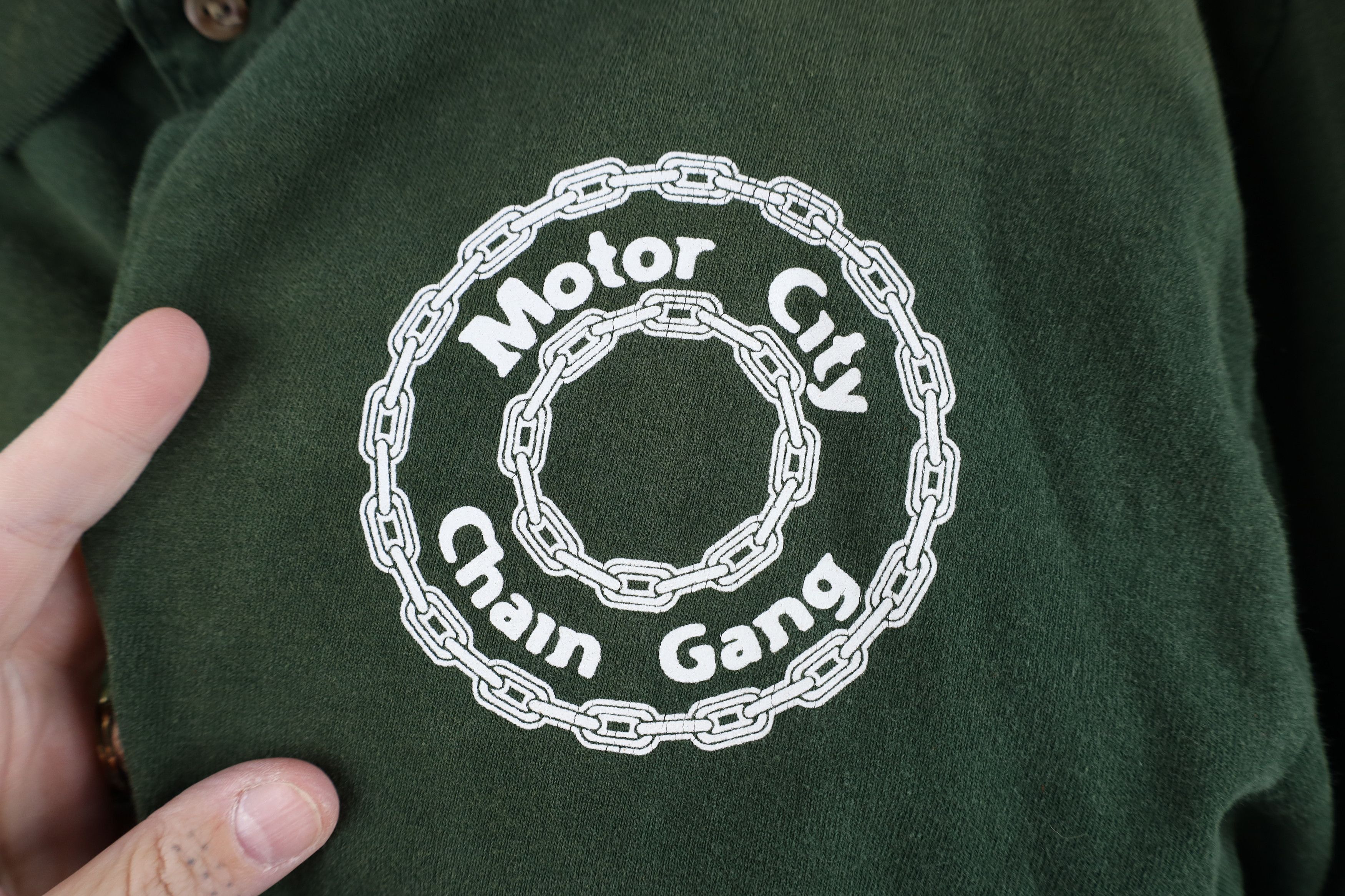 Vintage Vintage 90s Streetwear Detroit Motor City Chain Gang Polo Size US M / EU 48-50 / 2 - 4 Thumbnail