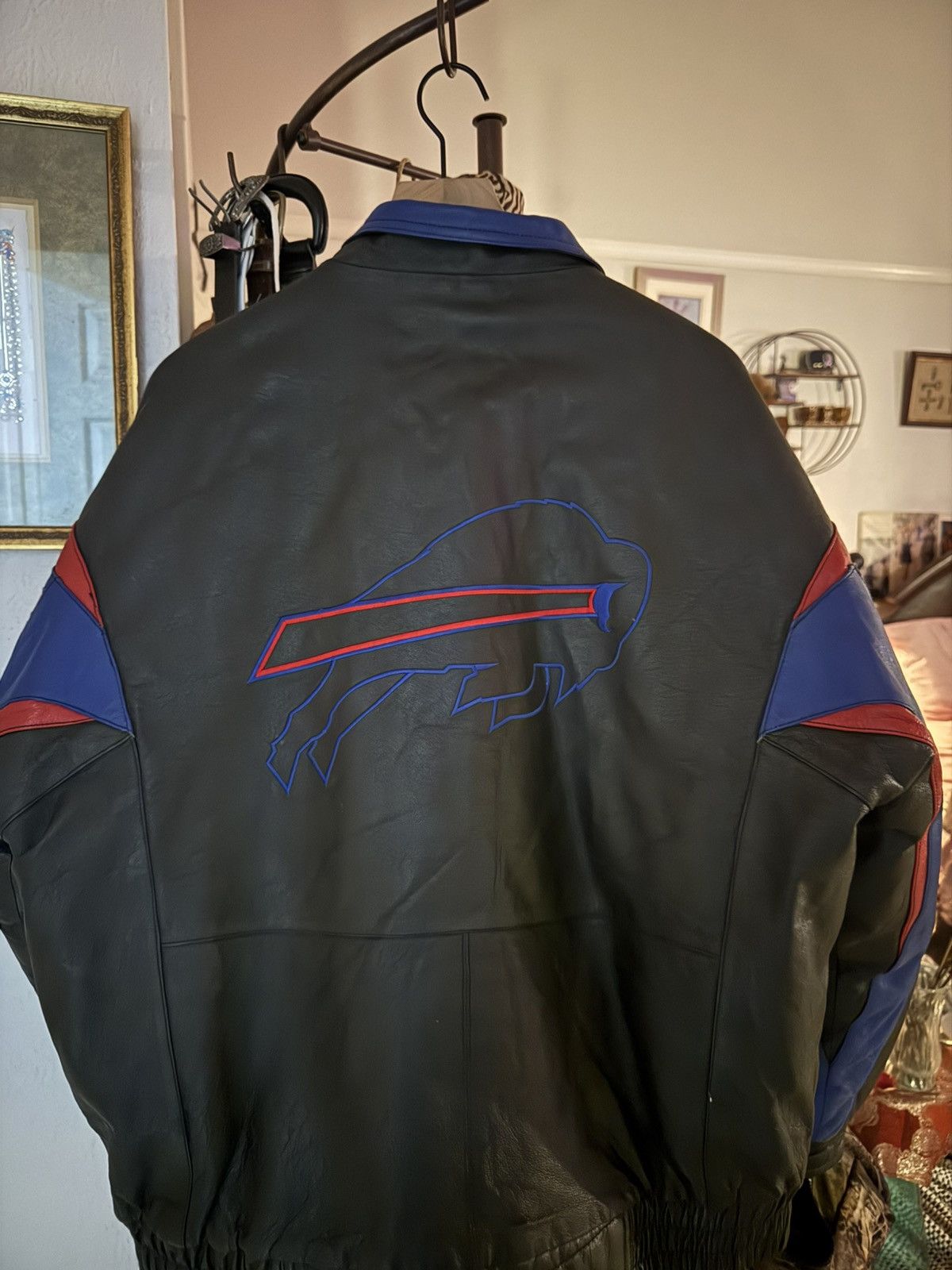 NFL × New Era Vintage Buffalo Bills Leather Jacket Pro Player Size US XL / EU 56 / 4 - 2 Thumbnail