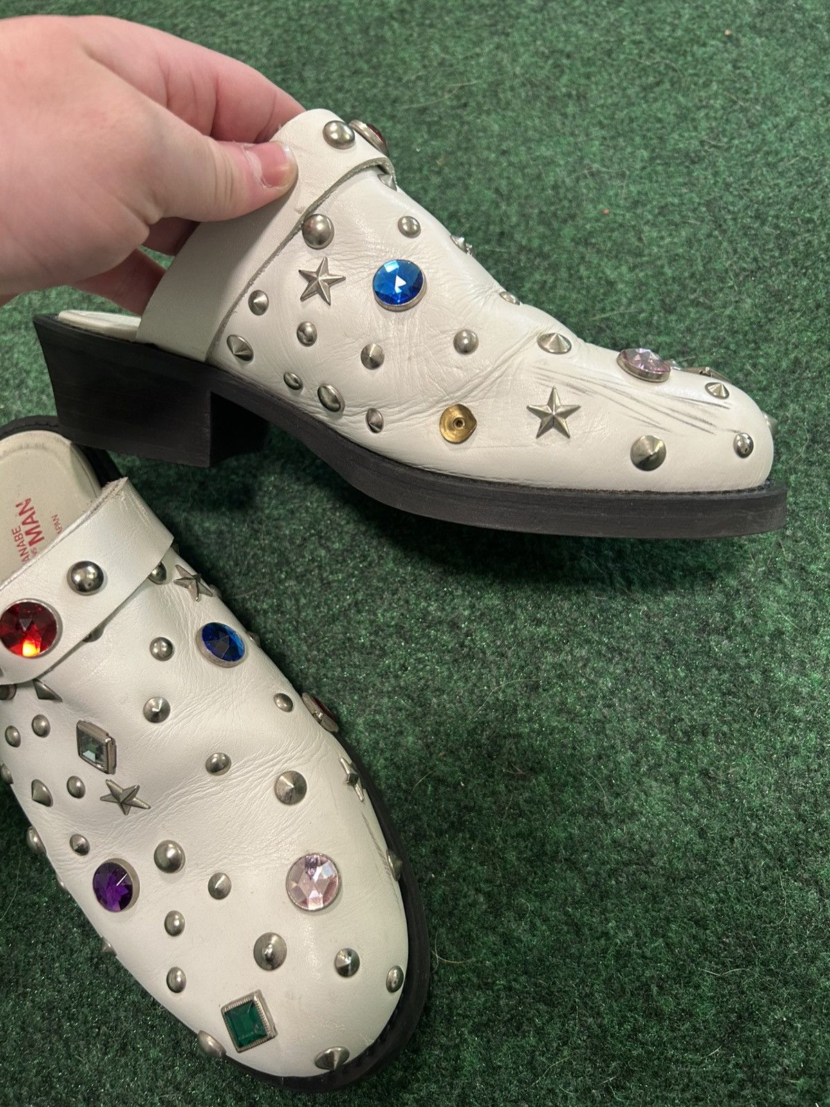 Comme des Garcons AW02 Junya Watanabe Jeweled Mules Size US 7 / EU 40 - 3 Thumbnail