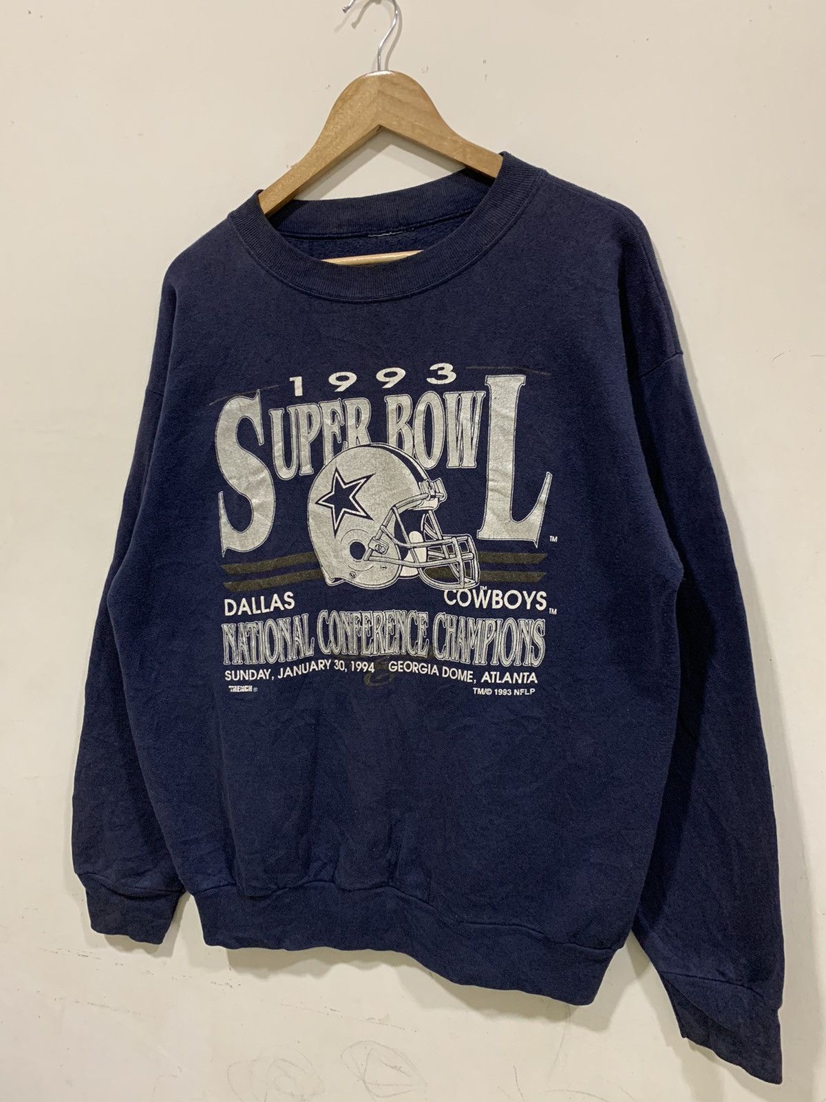 NFL Vintage 1993 Super Bowl NFL Sweatshirt Size US XL / EU 56 / 4 - 4 Thumbnail