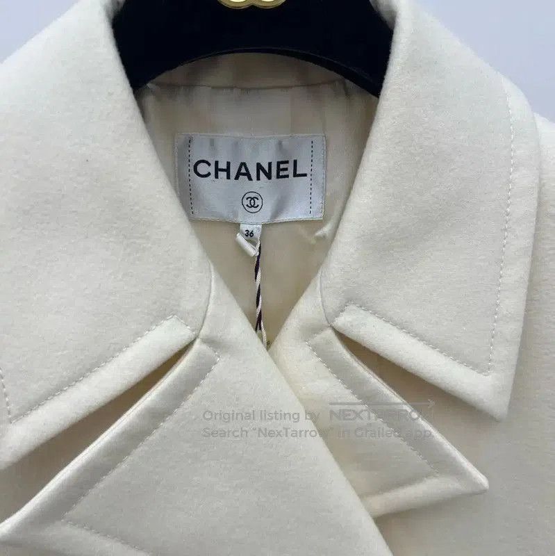 Chanel Chanel Cream Double-Breasted Women's Coat . Size M / US 6-8 / IT 42-44 - 4 Thumbnail