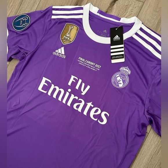 Adidas Real Madrid Retro Cardiff Final Cristiano Ronaldo #7 Away Pu Size US XXL / EU 58 / 5 - 6 Thumbnail