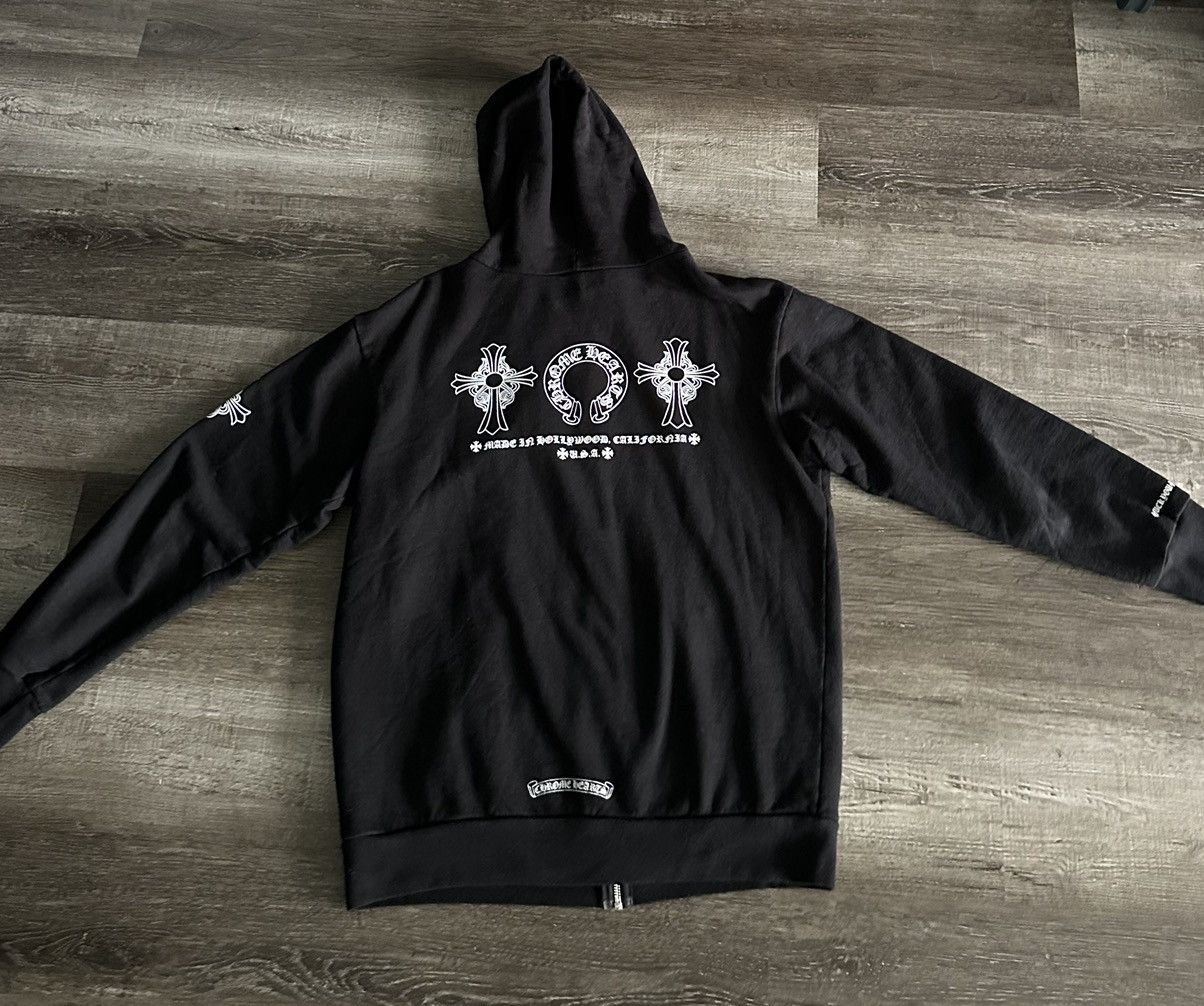 Chrome Hearts 🔥Chrome Hearts LA Exclusive Zip-up Black Hoodie🔥 Size US XL / EU 56 / 4 - 2 Thumbnail