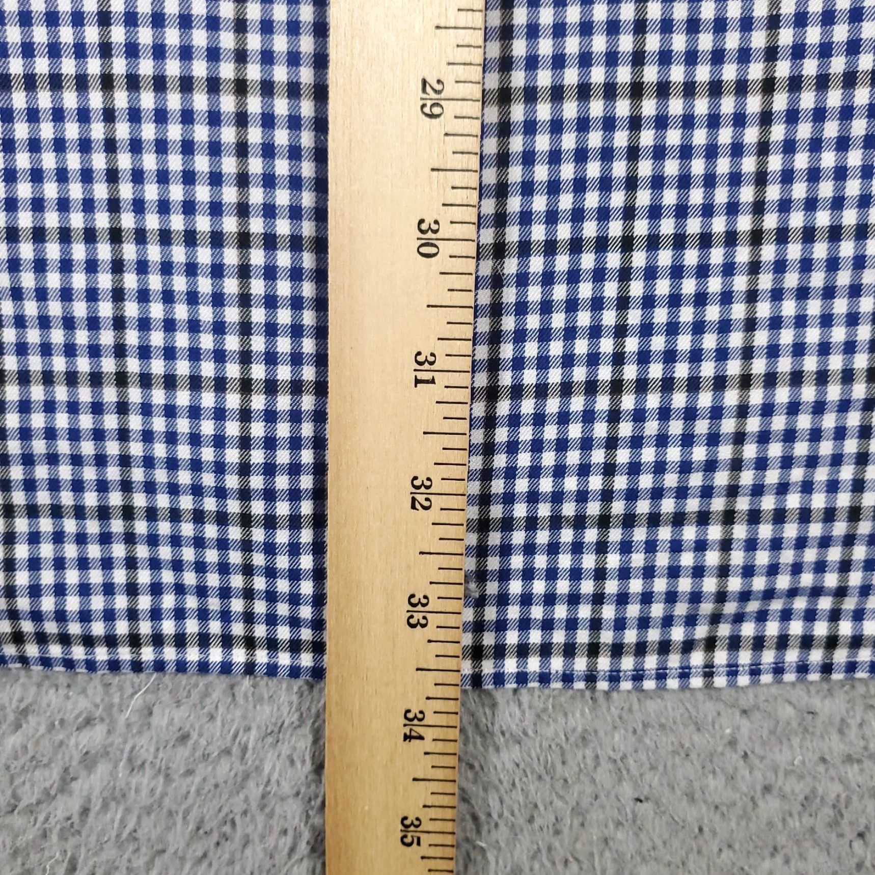 Ralph Lauren Ralph Lauren Dress Shirt Mens 16.5 Blue Check Button-Down Long Sleeve Regular Fit Non-Iron Casual Business Shirt (Blue) Mens Size 42R - 4 Thumbnail