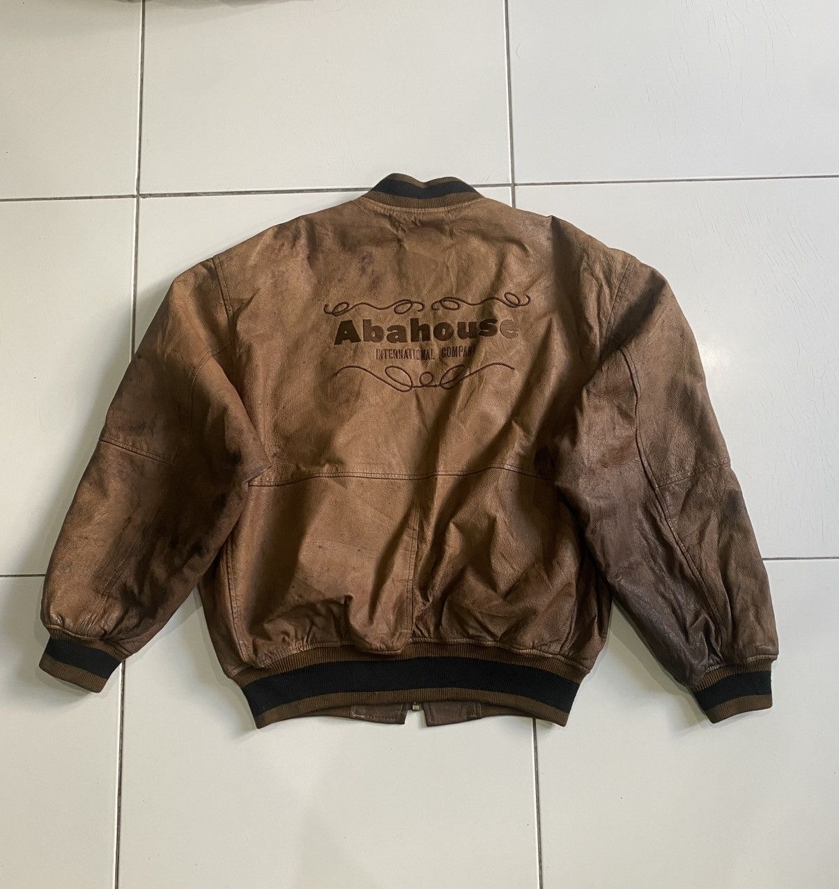 ABAHOUSE Vintage Abahouse international CompanyLeather Bomber jackets Size US L / EU 52-54 / 3 - 2 Thumbnail