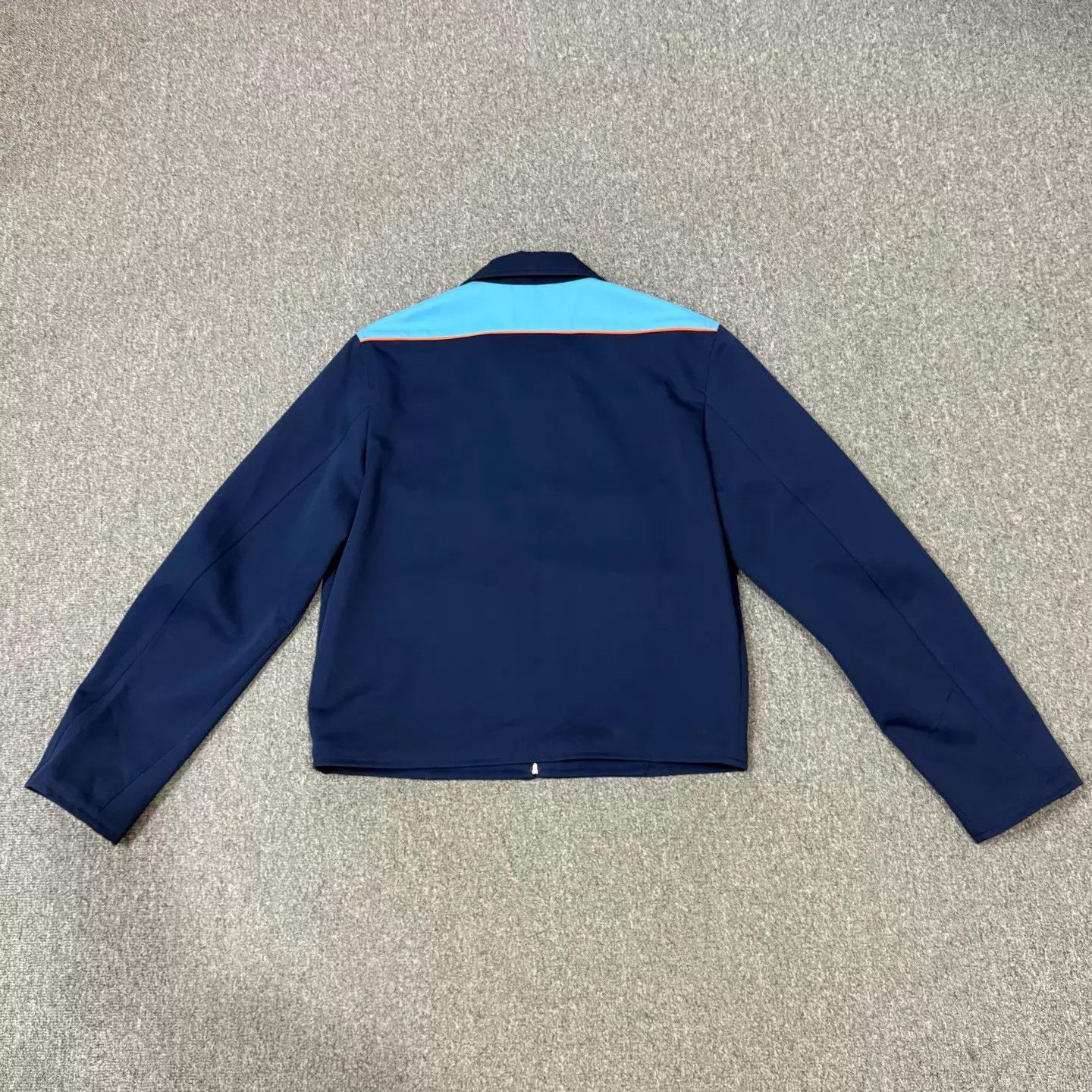 Prada Prada navy color blocked lapel long sleeve zip jacket 48 Size US M / EU 48-50 / 2 - 3 Thumbnail
