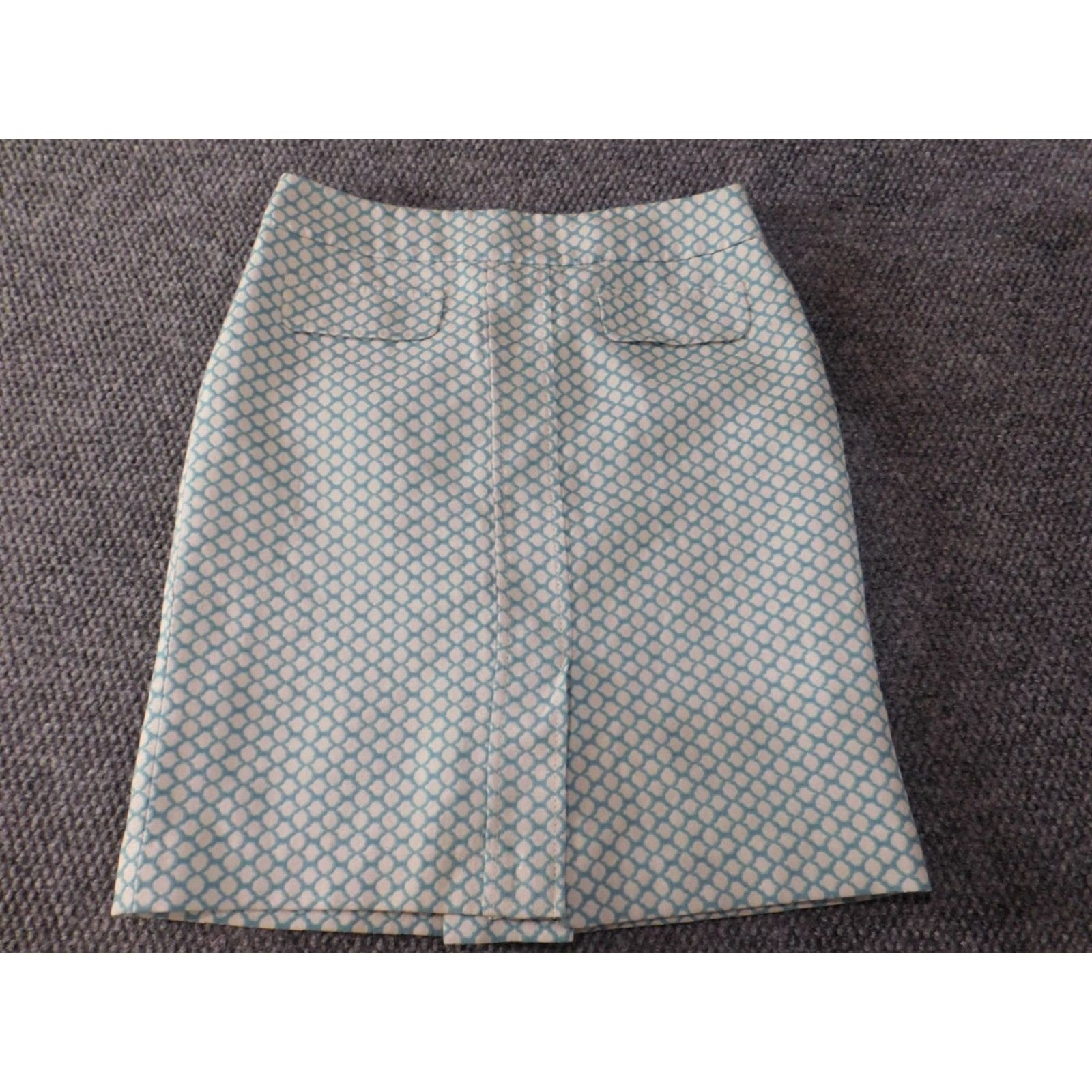 Ann Taylor Ann Taylor Skirt Womens 6P Petites Blue Plaid Zip A-line Knee Length Lined Slit Designer Womens Size 28" / US 6 / IT 42 - 2 Thumbnail