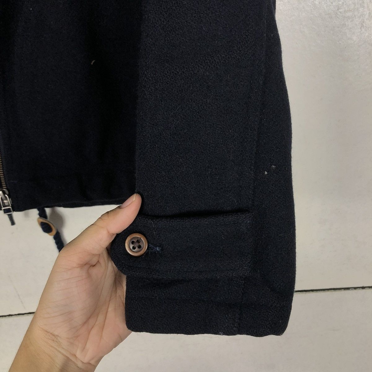 Japanese Brand 📌VINTAGE WOOL BIKER JACKET AUGMENT JAPAN ISSEY MIYAKE Size US S / EU 44-46 / 1 - 16 Thumbnail