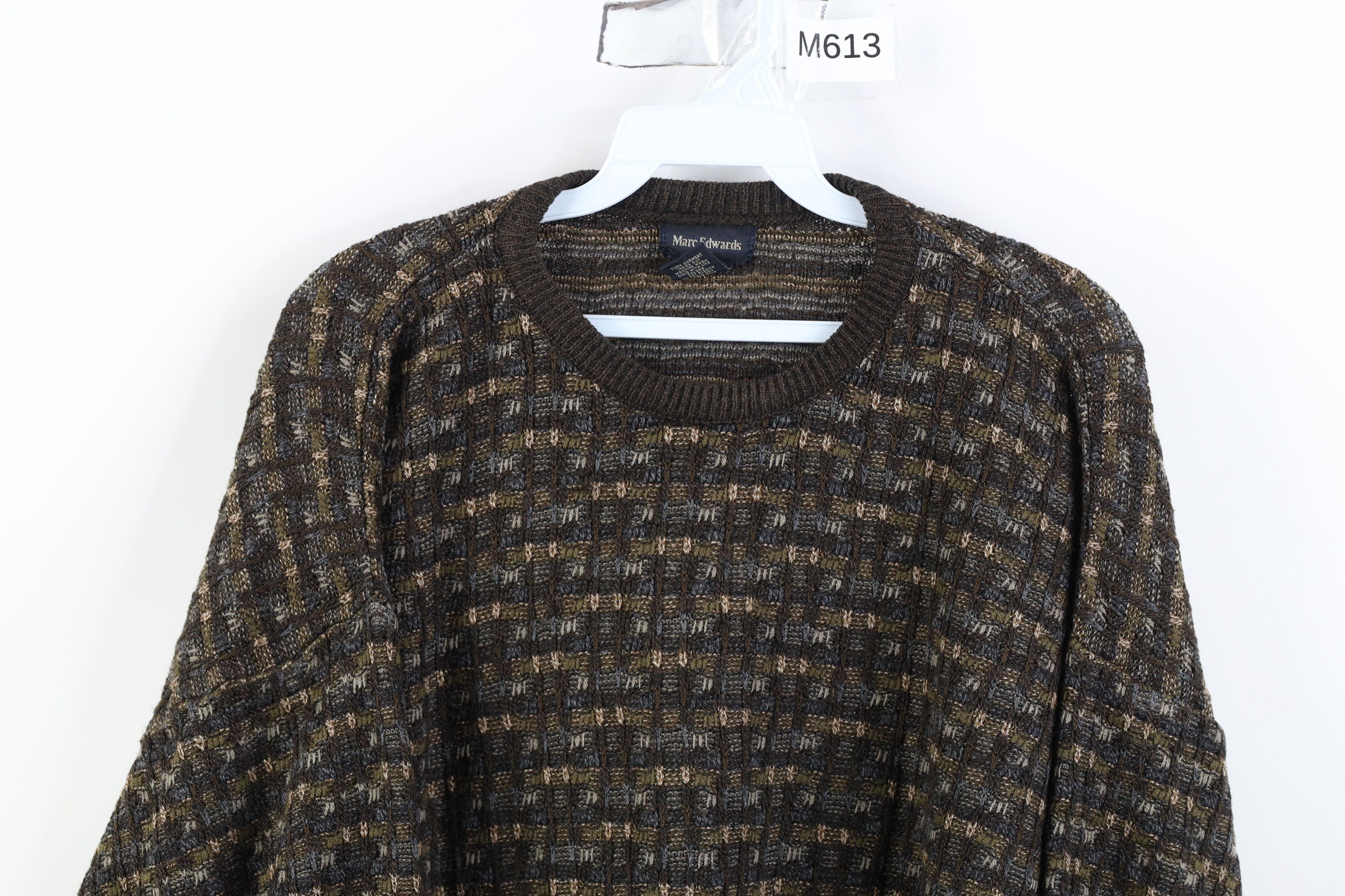 Vintage Vintage 90s Streetwear Ribbed Knit Sweater Earth Tone Size US L / EU 52-54 / 3 - 2 Thumbnail