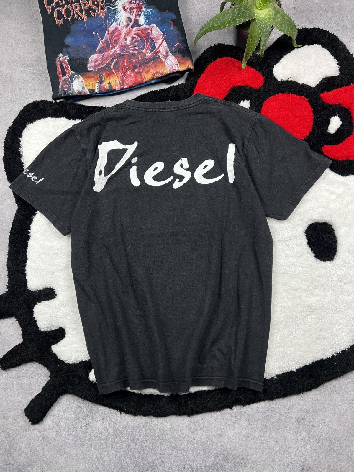Diesel Y2K Diesel Affliction Style Black Big Logo Tee Shirt Size US L / EU 52-54 / 3 - 5 Thumbnail