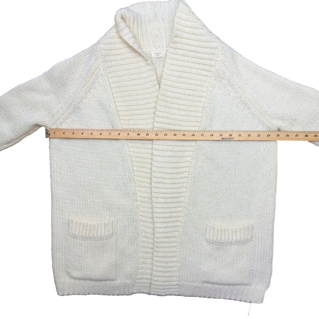 narifuri NAÏF MONTREAL Knitted Cream Warm Minimalist Cardigan Size S Size S / US 4 / IT 40 - 6 Thumbnail