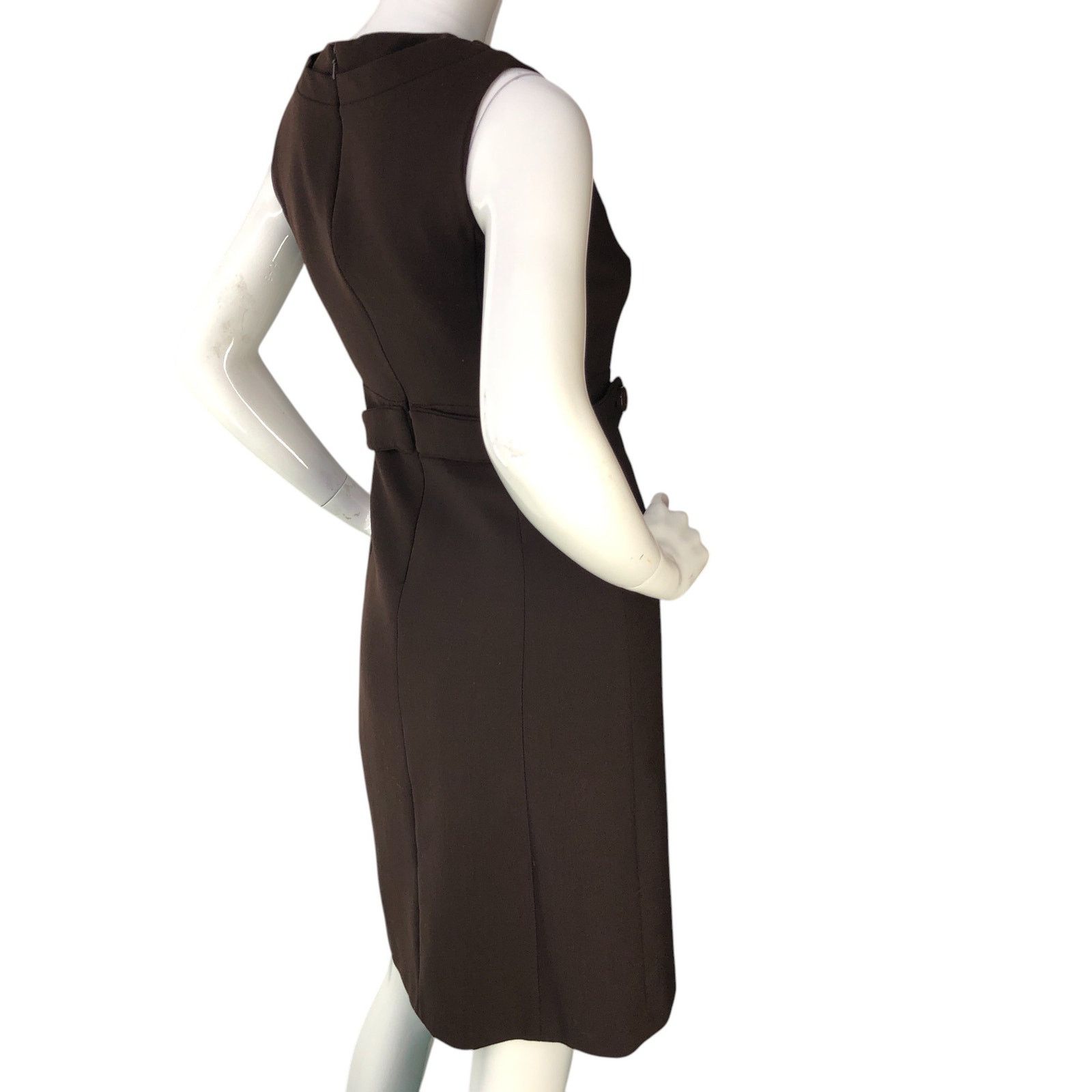 Tory Burch Tory Burch Size 2 Dress Sheath Sleeveless Wool Blend Brown Size XS / US 0-2 / IT 36-38 - 8 Thumbnail
