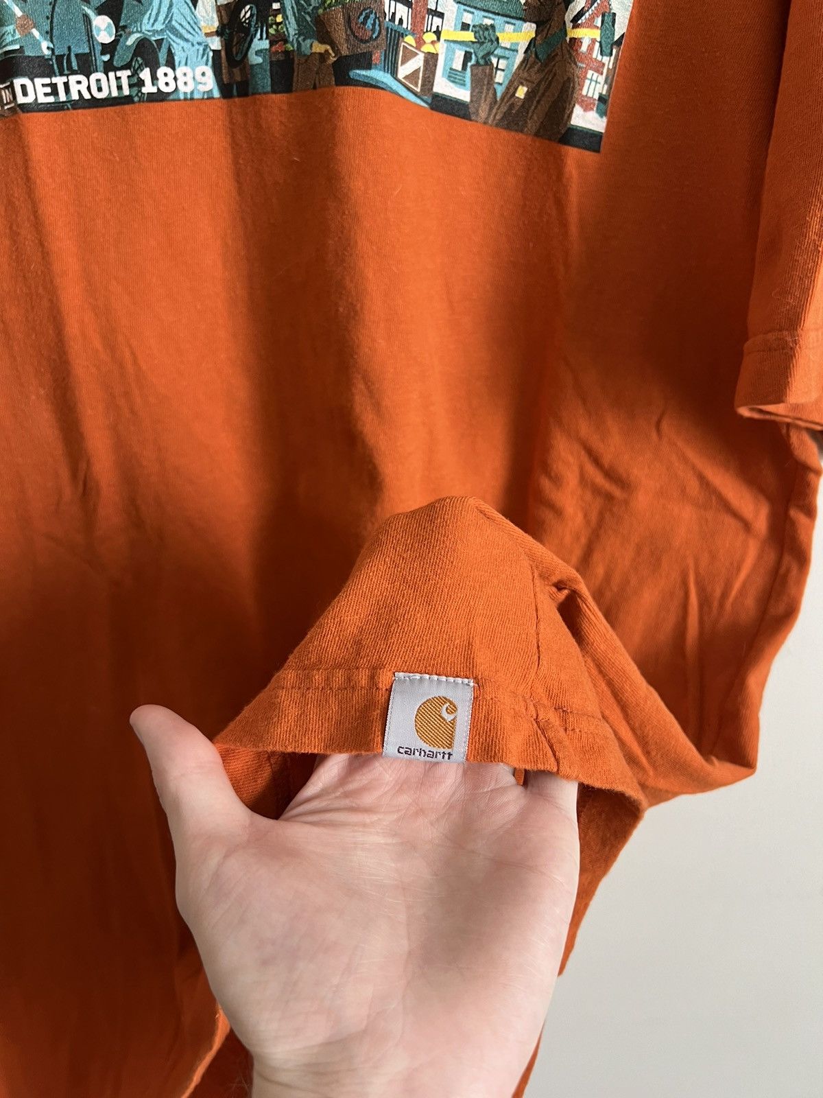 Carhartt × Vintage Vintage 00s Y2K Carhartt Detroit Box Logo Shirt Size US M / EU 48-50 / 2 - 3 Thumbnail