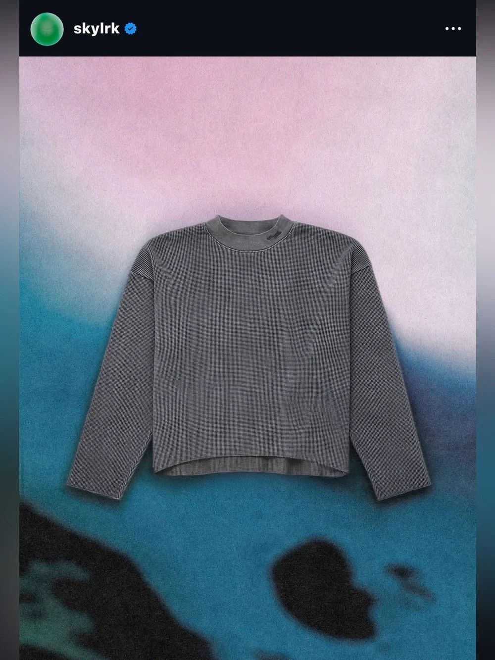 SKYLRK SKYLRK Waffle Mock Neck LS SMUDGE - Small Size US S / EU 44-46 / 1 - 1 Thumbnail