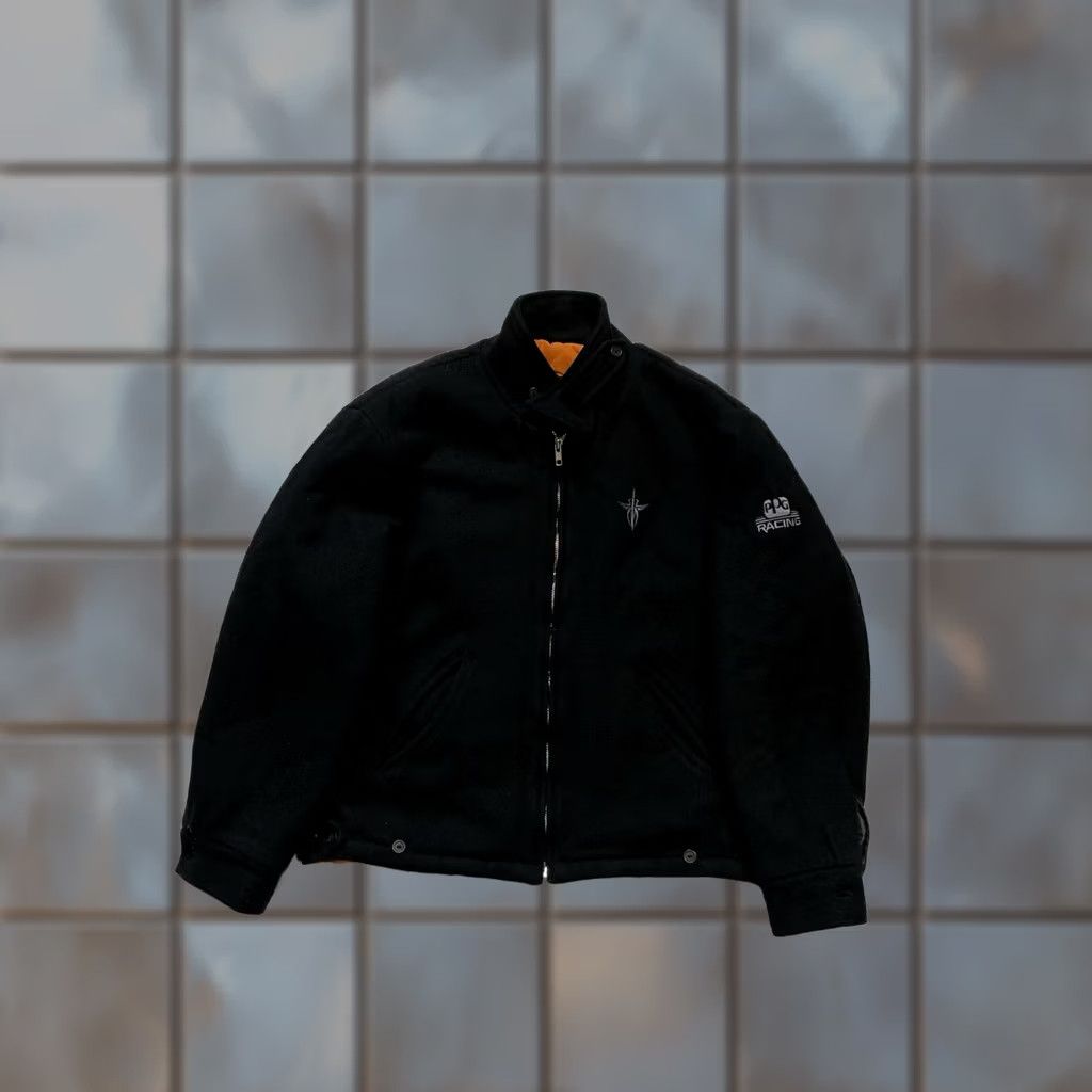 Vintage VINTAGE Troy Lee Designs PPG Racing Black Wool Full Zip Lined Jacket Mens M US Made Bomber Jacket Size US M / EU 48-50 / 2 - 1 Thumbnail