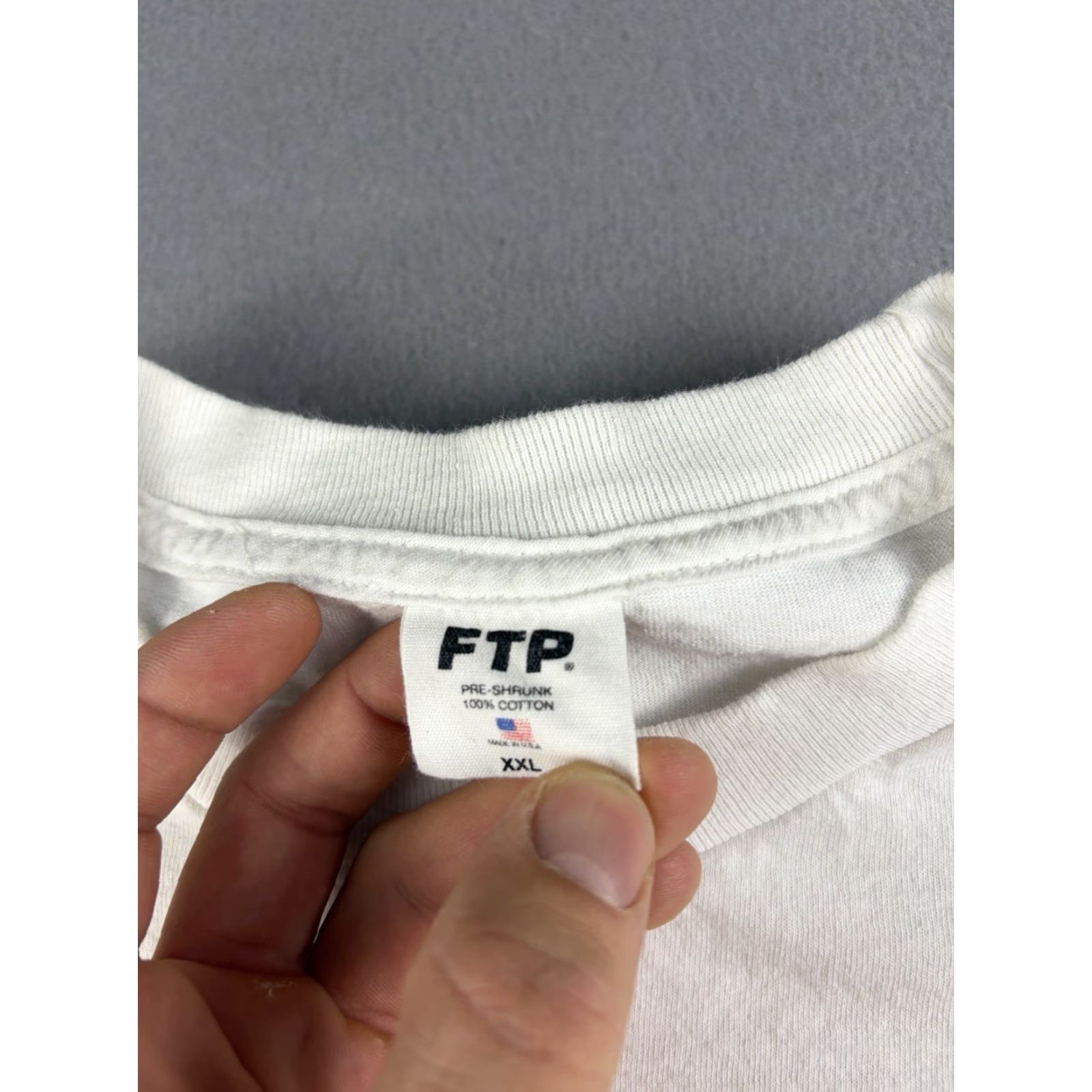 Vintage FTP T-Shirt Mens 2XL White Logo USA Made Short Sleeve Crew Neck Graphic Print Vintage No Size US XXL / EU 58 / 5 - 4 Thumbnail