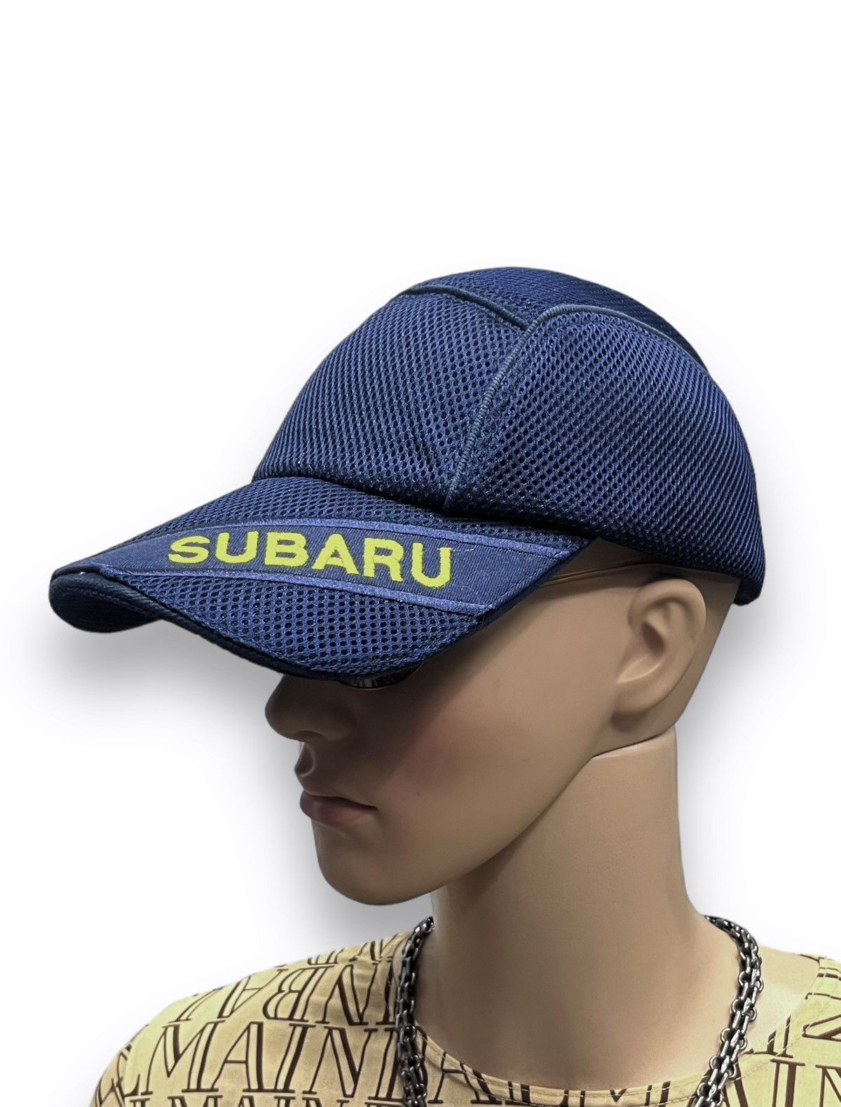 Sports Specialties 90’s SUBARU JPN 5 Panel Mesh Polyester Velcro Strapback Hat Size ONE SIZE - 3 Thumbnail