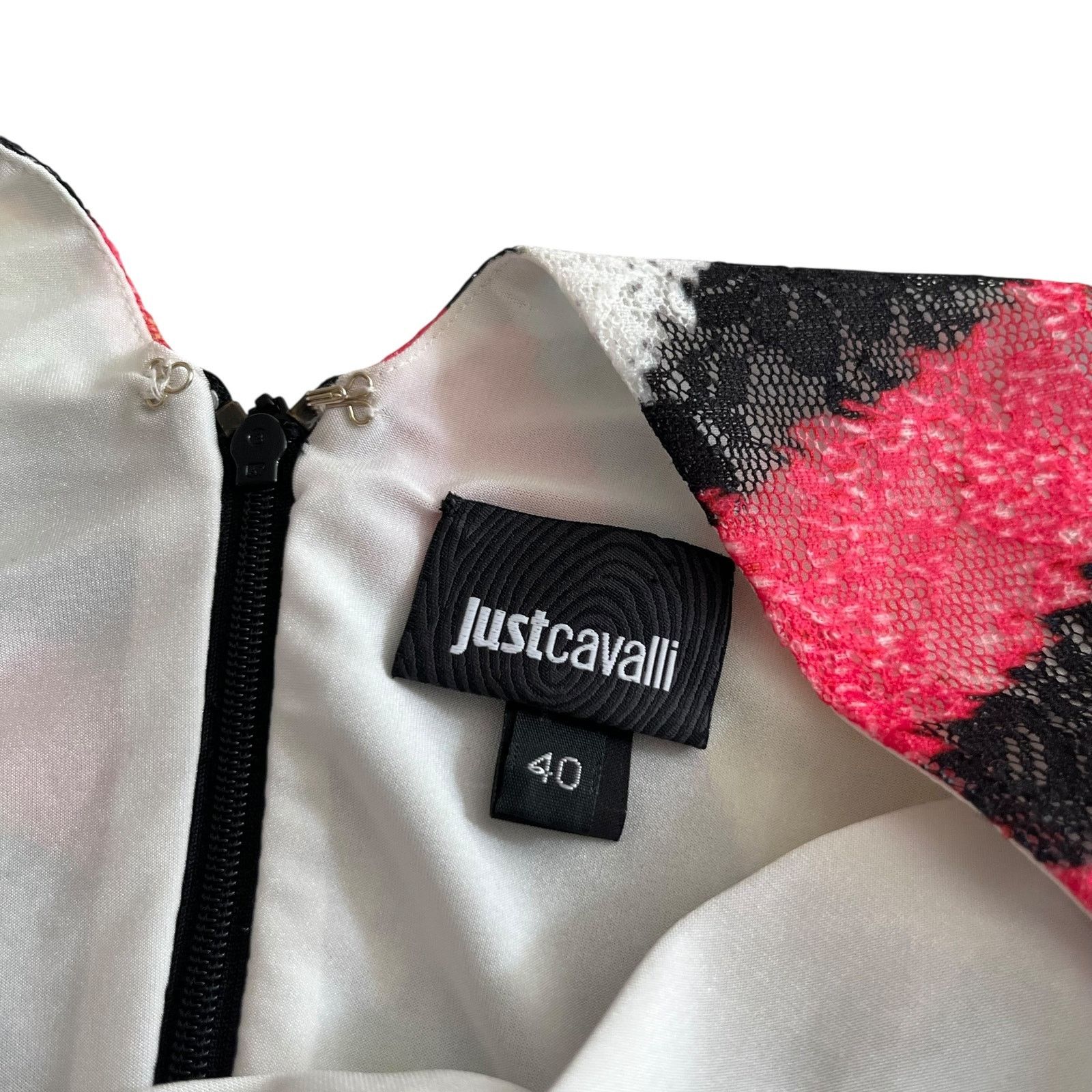 Just Cavalli Just Cavalli Multicolor Abstract Print Lace Blouse Size S / US 4 / IT 40 - 2 Thumbnail