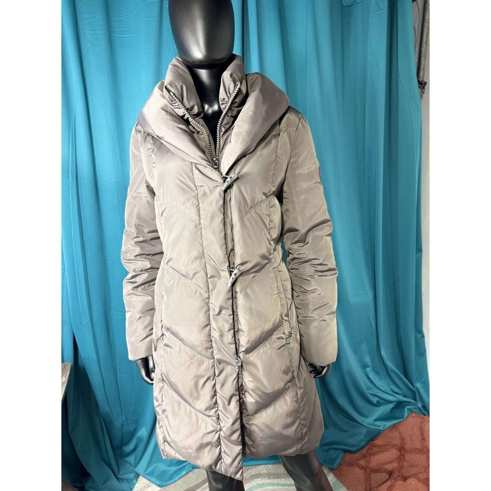 Lauren Ralph Lauren Lauren Ralph Lauren Womens Taupe Down Filled Puffer Toggle L Size L / US 10 / IT 46 - 2 Thumbnail