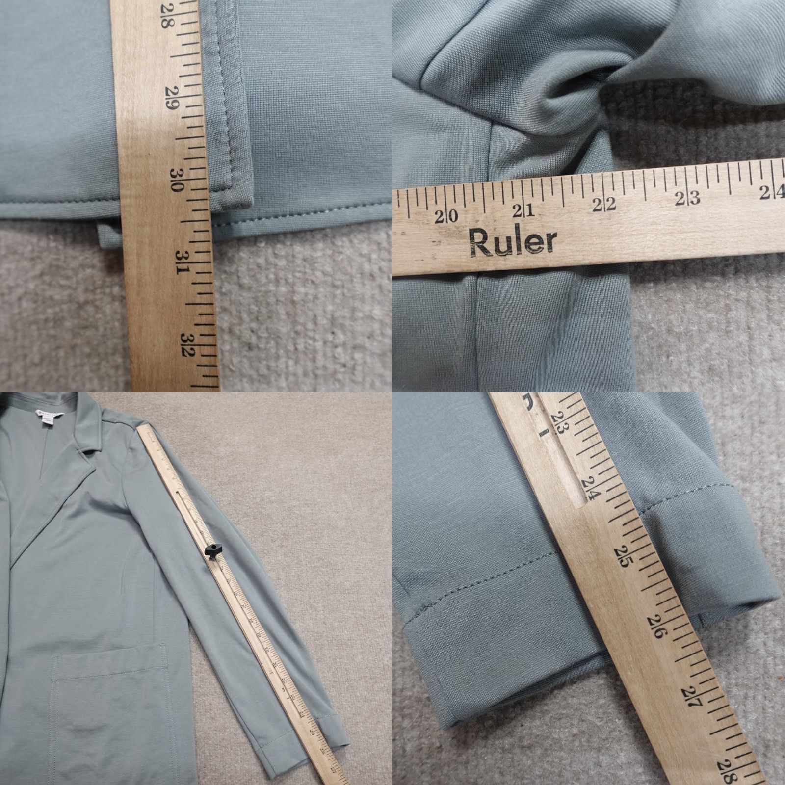 Athleta Athleta Blazer Women 16 Blue Solid Open Front Patch Pockets Tuxedo Mid-Length Size XXL / US 16-18 / IT 52-54 - 8 Thumbnail