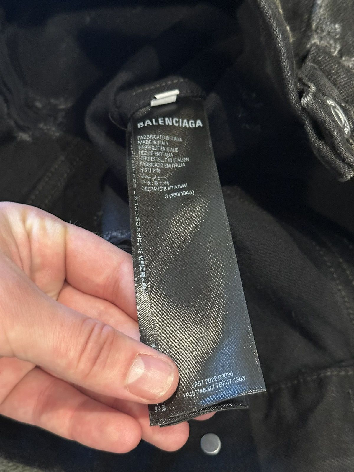Balenciaga Balenciaga “Mud Show” Thrashed Oversized Black Denim jacket Size US XL / EU 56 / 4 - 10 Thumbnail