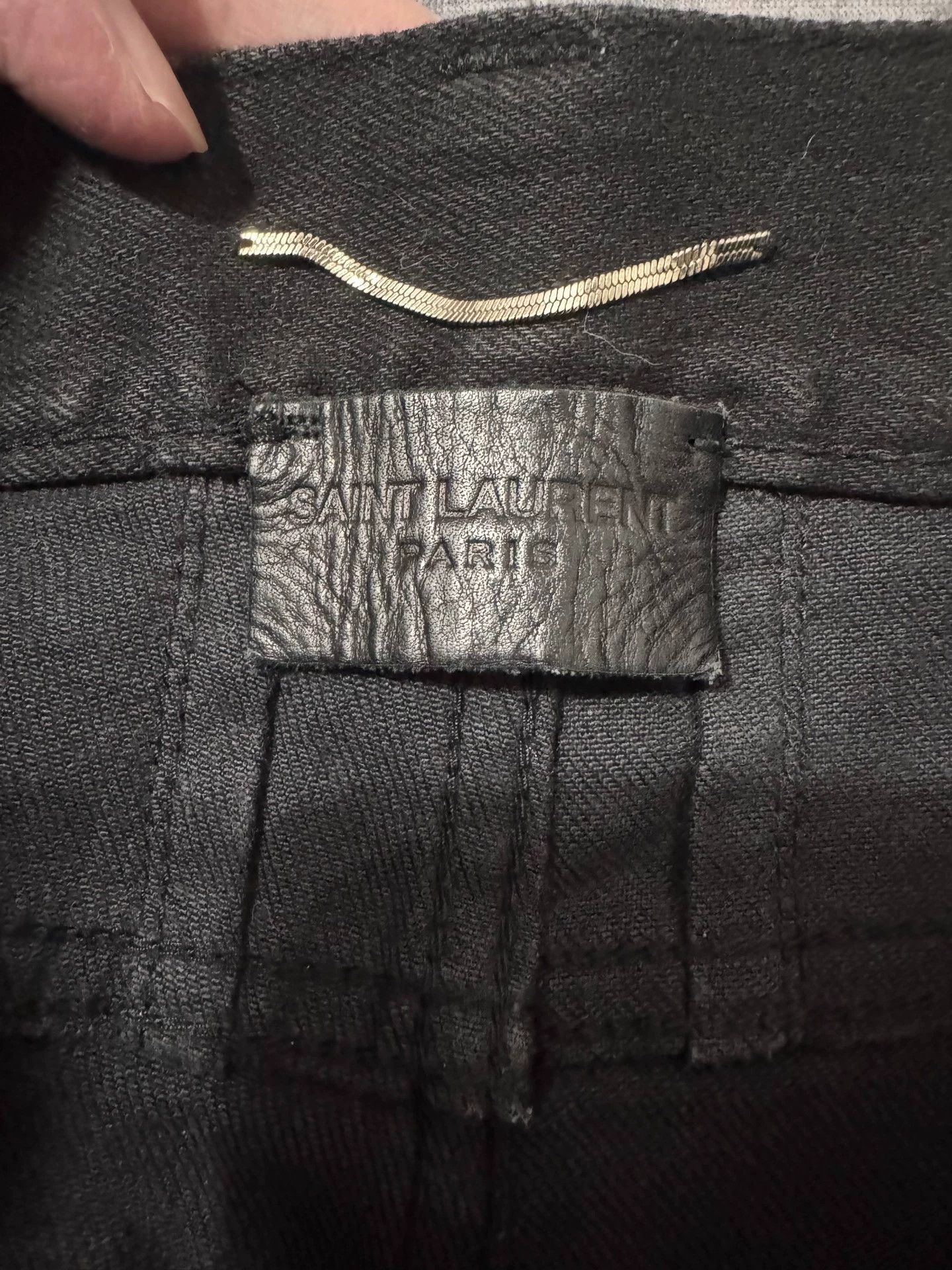Saint Laurent Paris Saint Laurent SLP16FW Stretch Skinny Black Basic Jeans Size US 29 - 4 Thumbnail