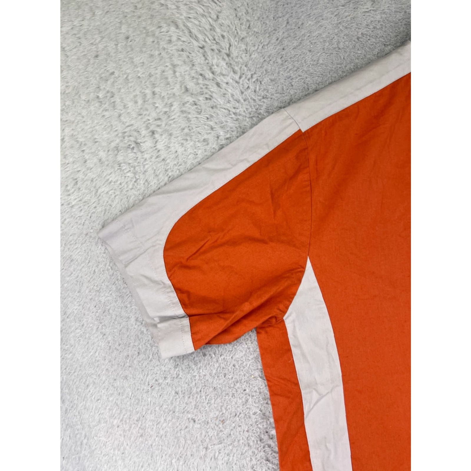 Vintage Maui and Sons Shirt Adult Large Orange Gray Bowling Style Button Up Short Sleeve Mens Casual Shirt Size US L / EU 52-54 / 3 - 3 Thumbnail