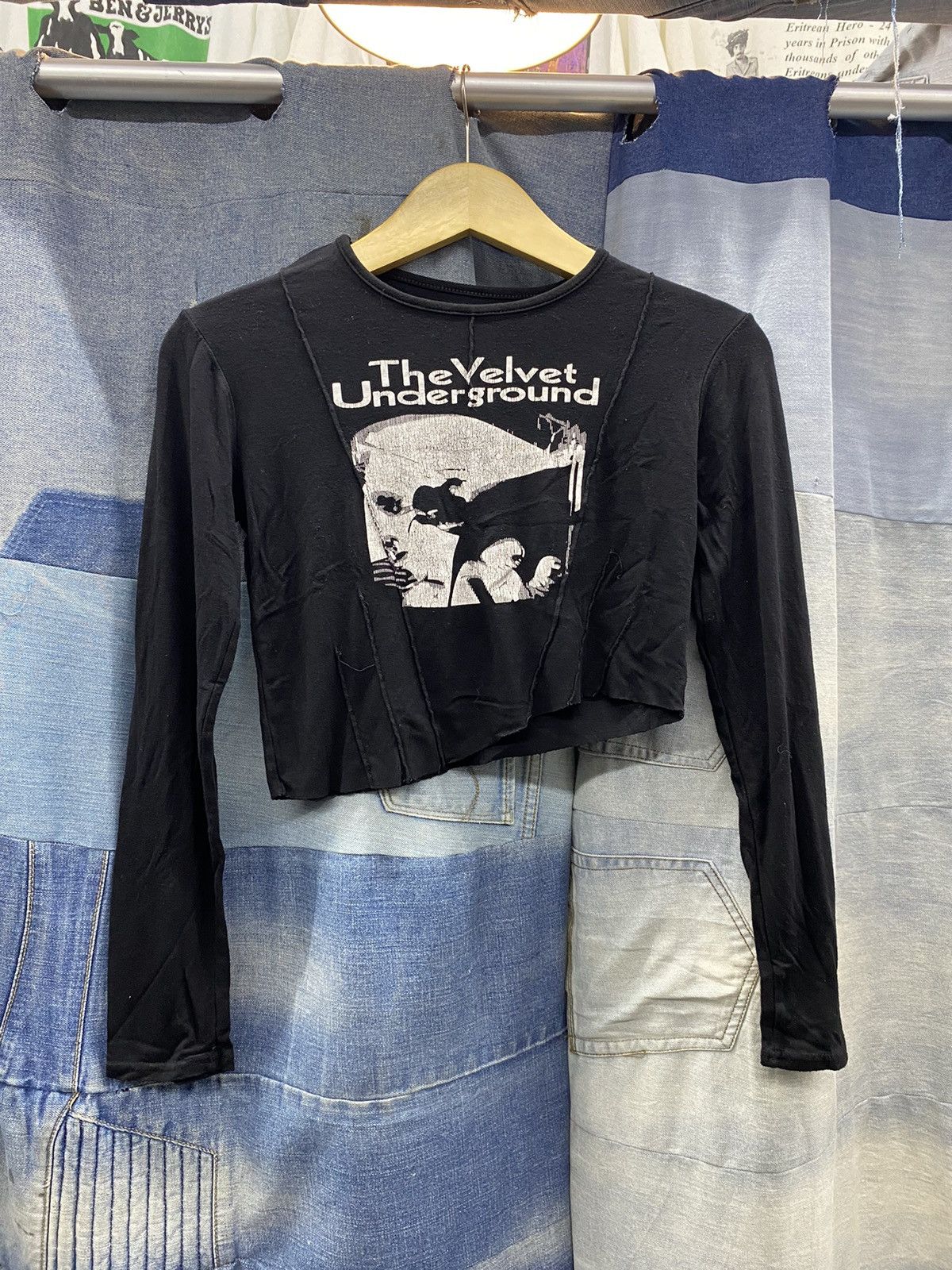 Band Tees × If Six Was Nine × Japanese Brand the velvet underground crop longsleeve y2k style Size S / US 4 / IT 40 - 1 Thumbnail