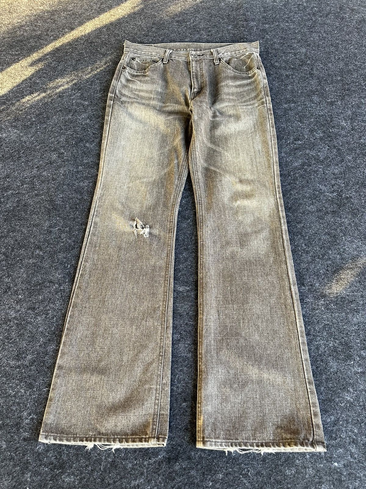 Vintage Vintage Bobson Chessking Flare Nice Faded Brown D502 Size US 33 - 1 Thumbnail