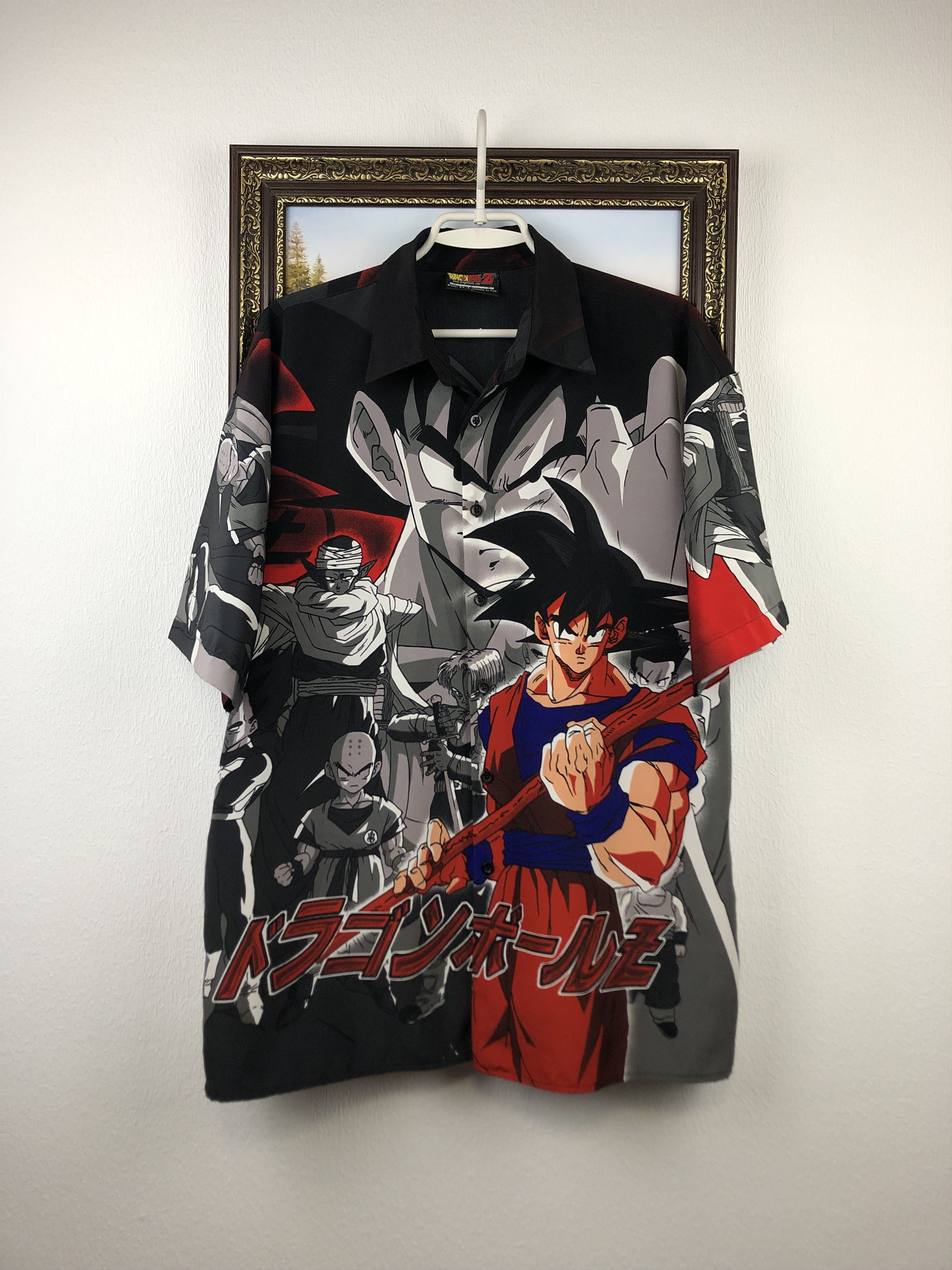 Anime Vintage Dragon Ball Z GOKU GT Shirt AOP Anime 2001 All Over Size US L / EU 52-54 / 3 - 1 Thumbnail