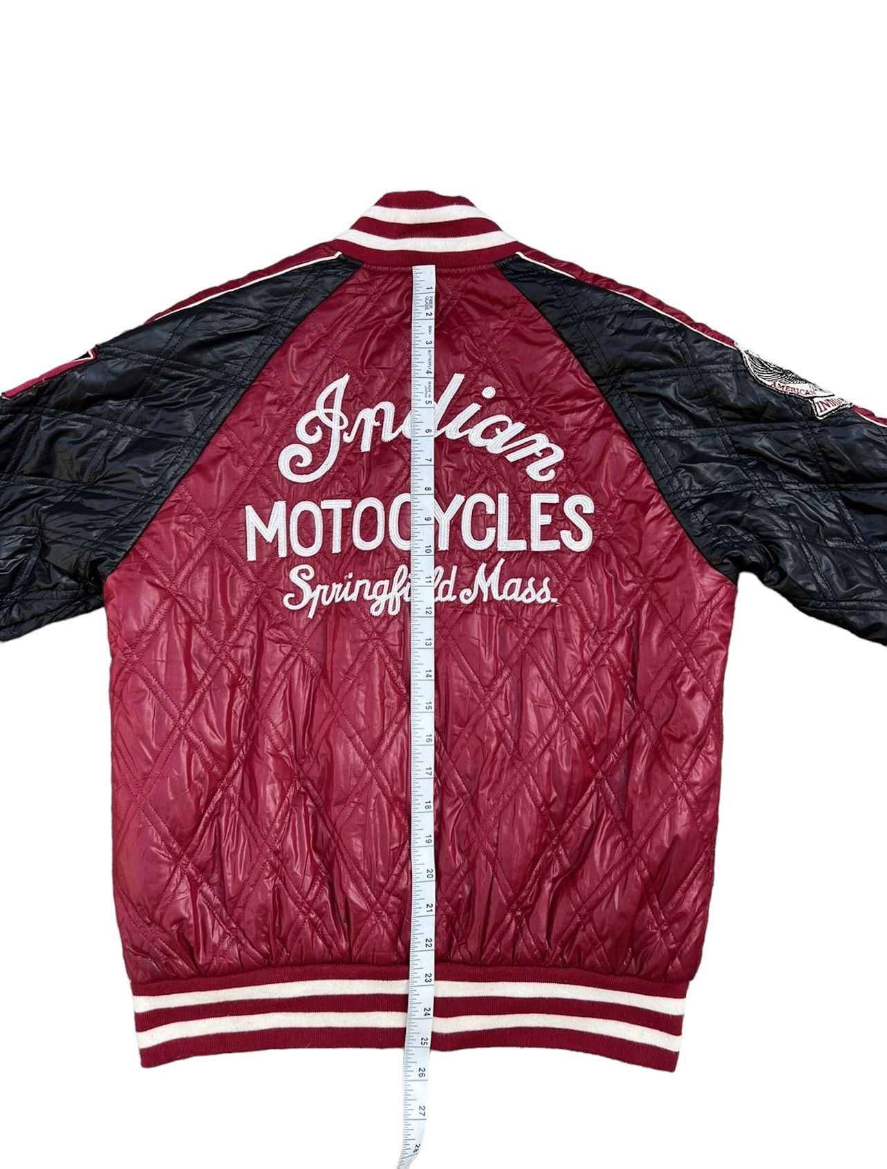 Vintage Indian Motocycles Quilting Polyester Bomber Jacket Size US L / EU 52-54 / 3 - 5 Thumbnail