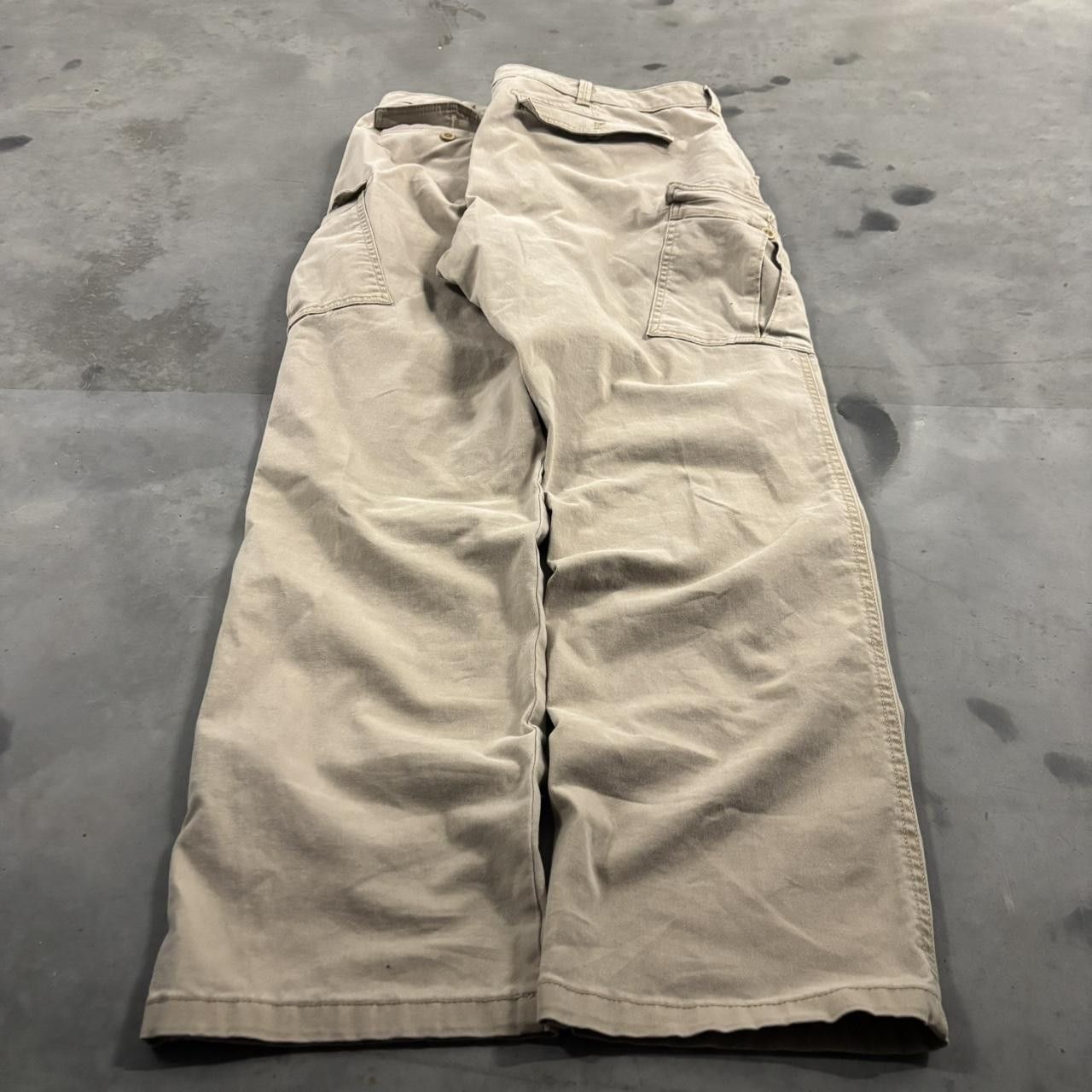 Vintage Crazy Vintage Y2K/2000s Grunge Cream Streetwear Cargo Pants! Size US 40 / EU 56 - 4 Thumbnail
