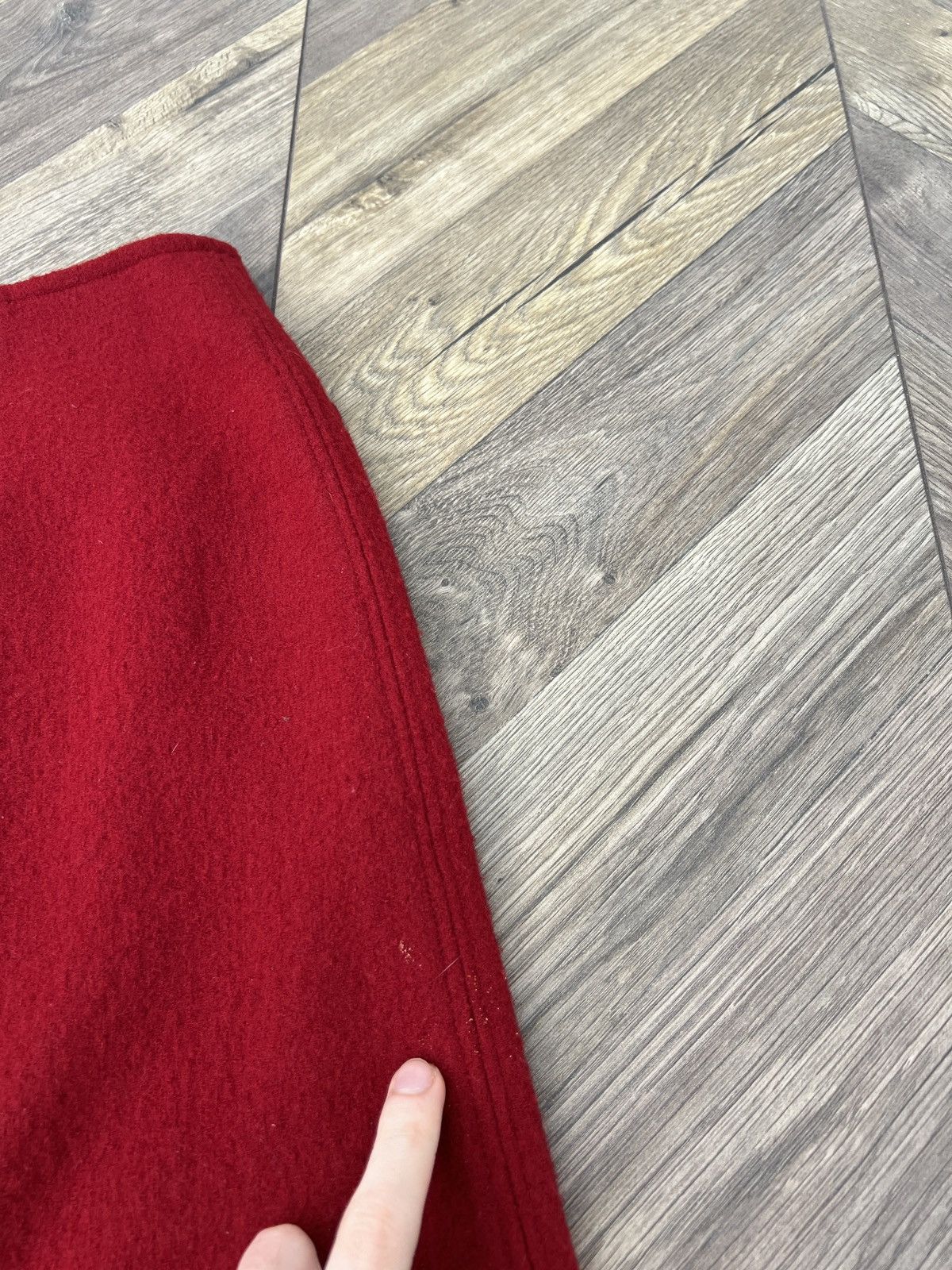 Vintage × Weekend Max Mara Vintage Weekend Max Mara Cranberry Red Wool A-Line Skirt Size 26" / US 2 / IT 38 - 11 Thumbnail