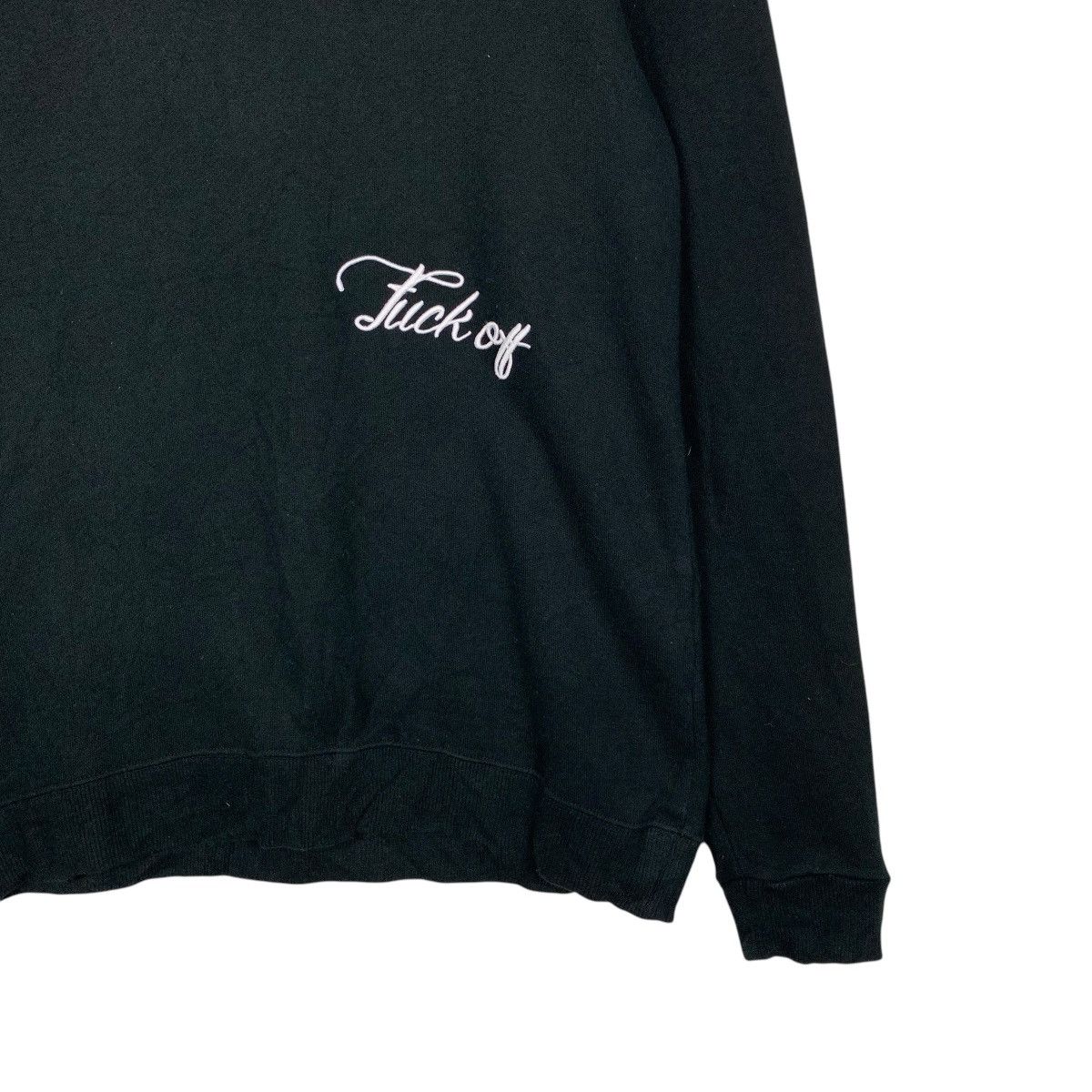 Japanese Brand STUD MUFFIN Fuck Off Logo Zip on Back Sweatshirt #1736-C77 Size US M / EU 48-50 / 2 - 7 Thumbnail