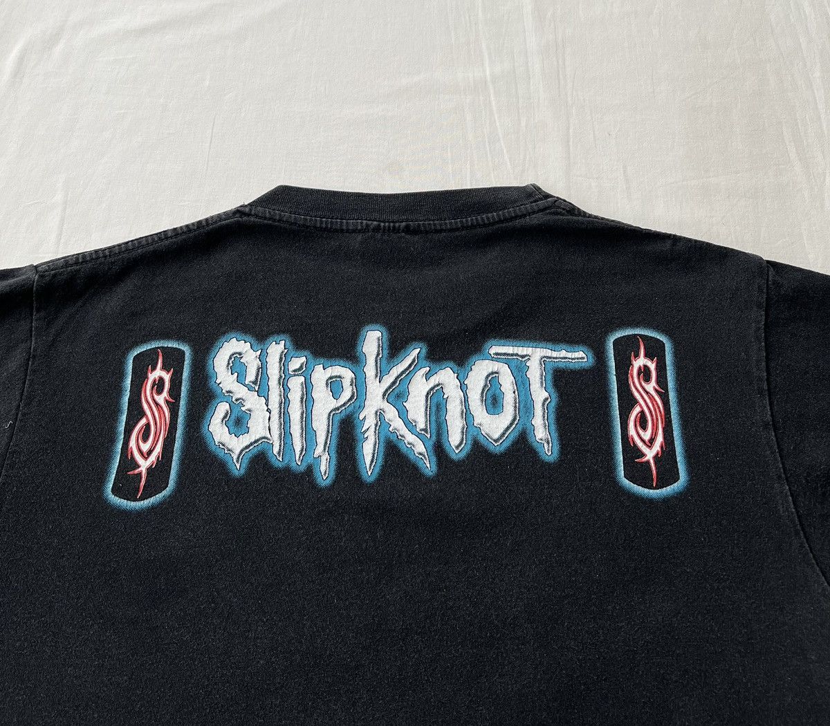 Band Tees Vintage 90s Slipknot Skull Rock Band Black T-shirt Size US M / EU 48-50 / 2 - 9 Thumbnail